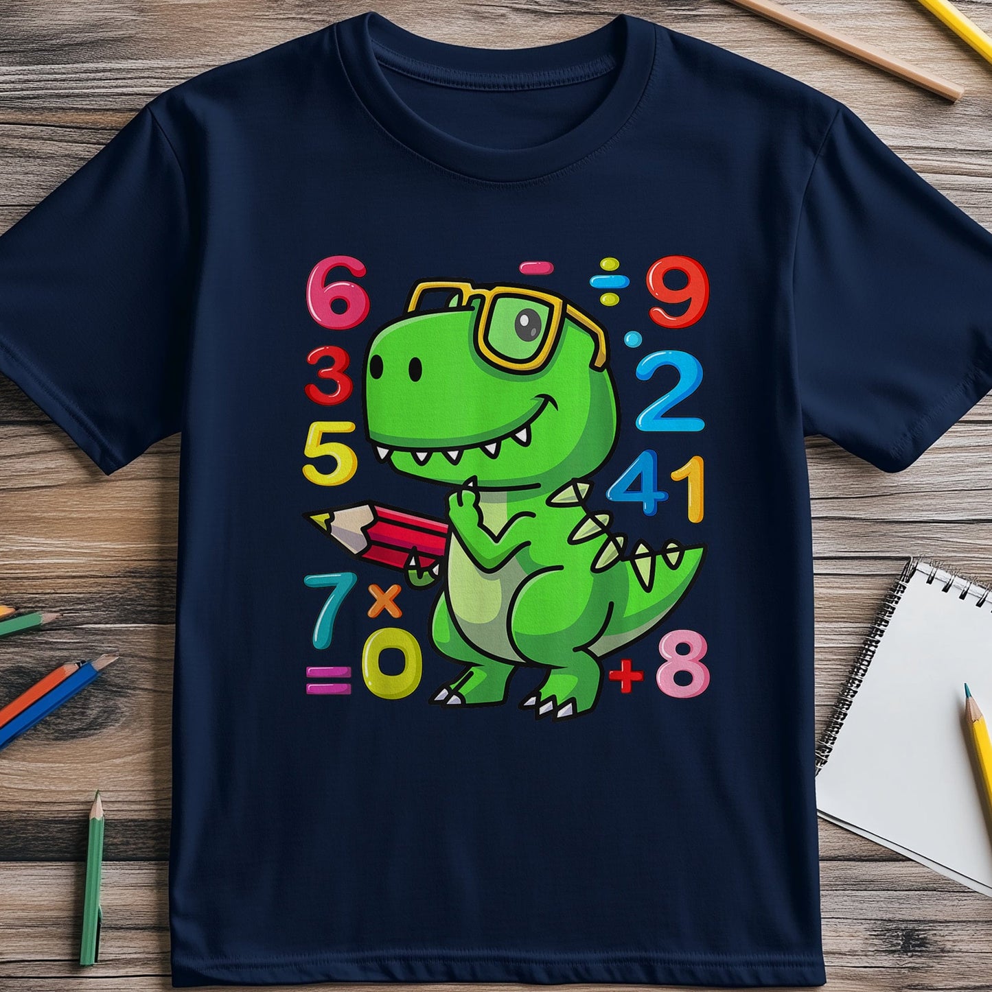 Numbers Rex Math Day  Kids Tee