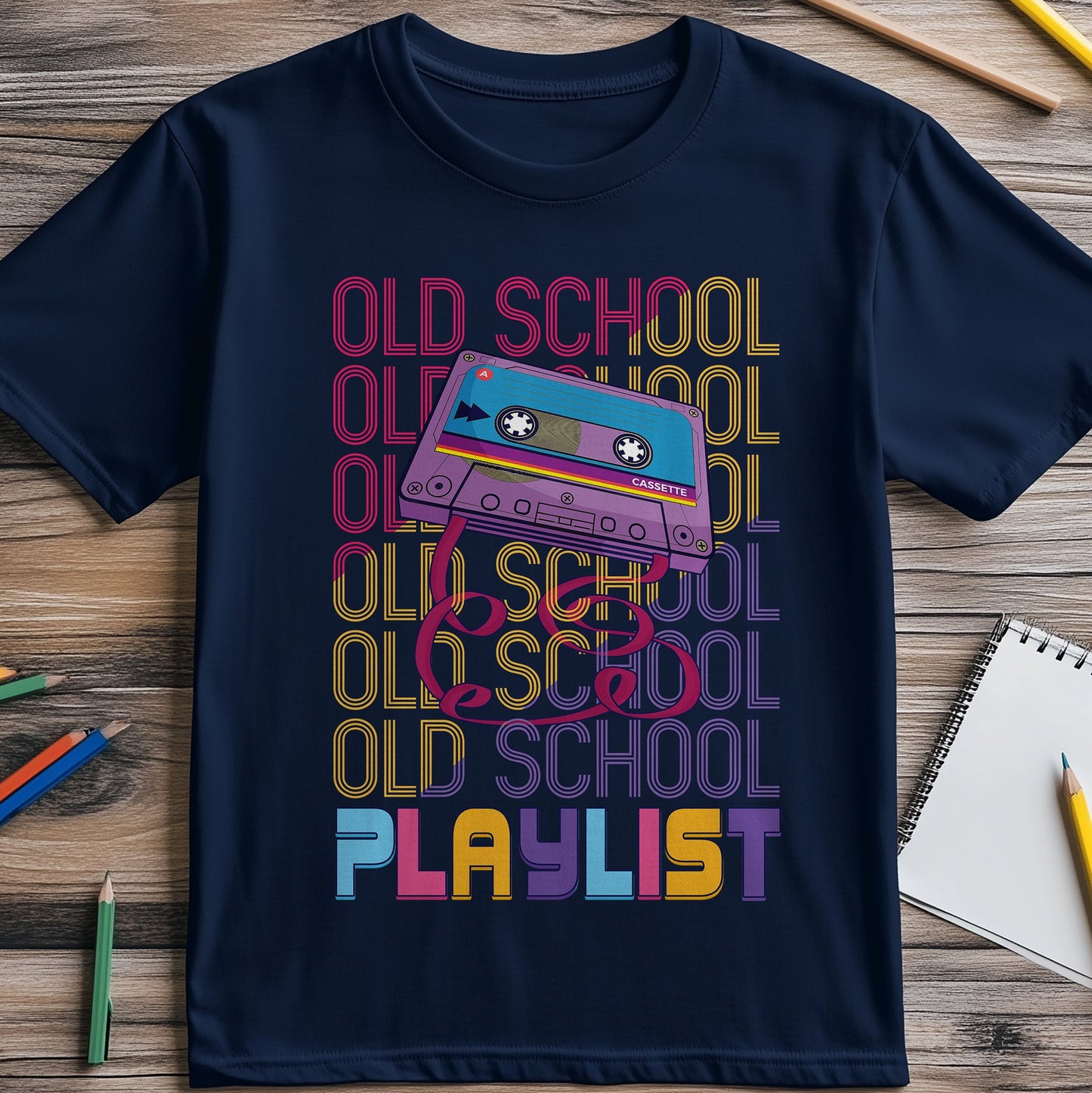 Old-School Playlist T-Shirt - Retro
