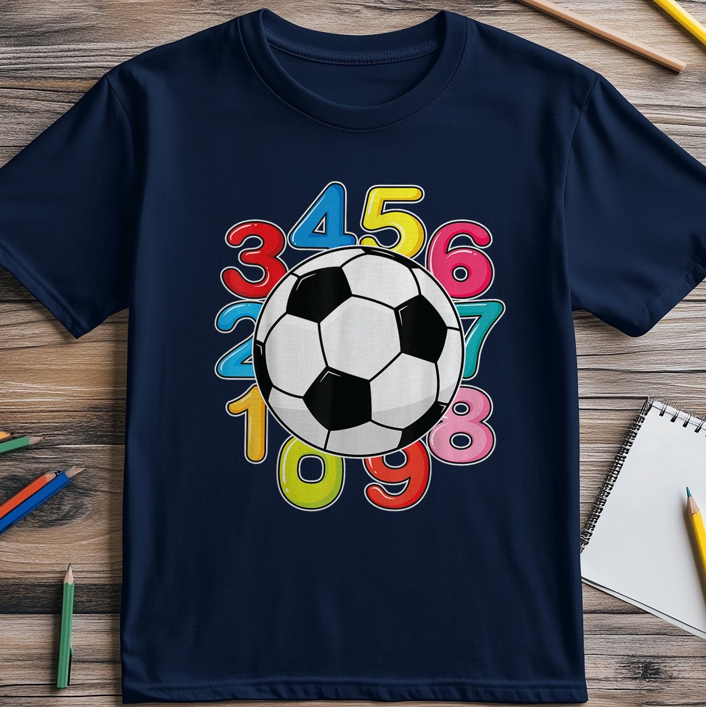 Football Numbers Math Day Kids Tee