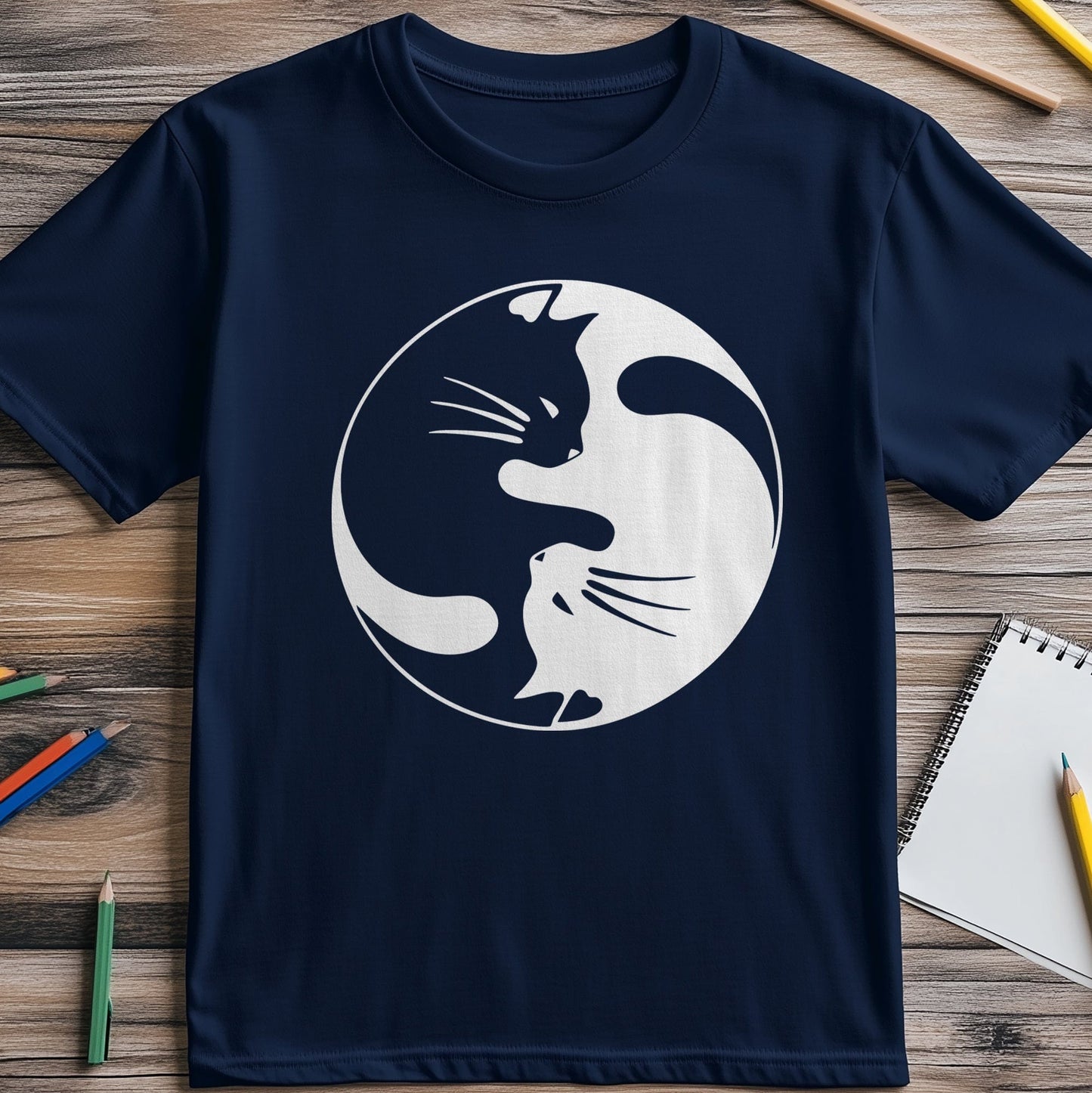 Yin Yang Cats 4 t-shirt - Purr-fectly