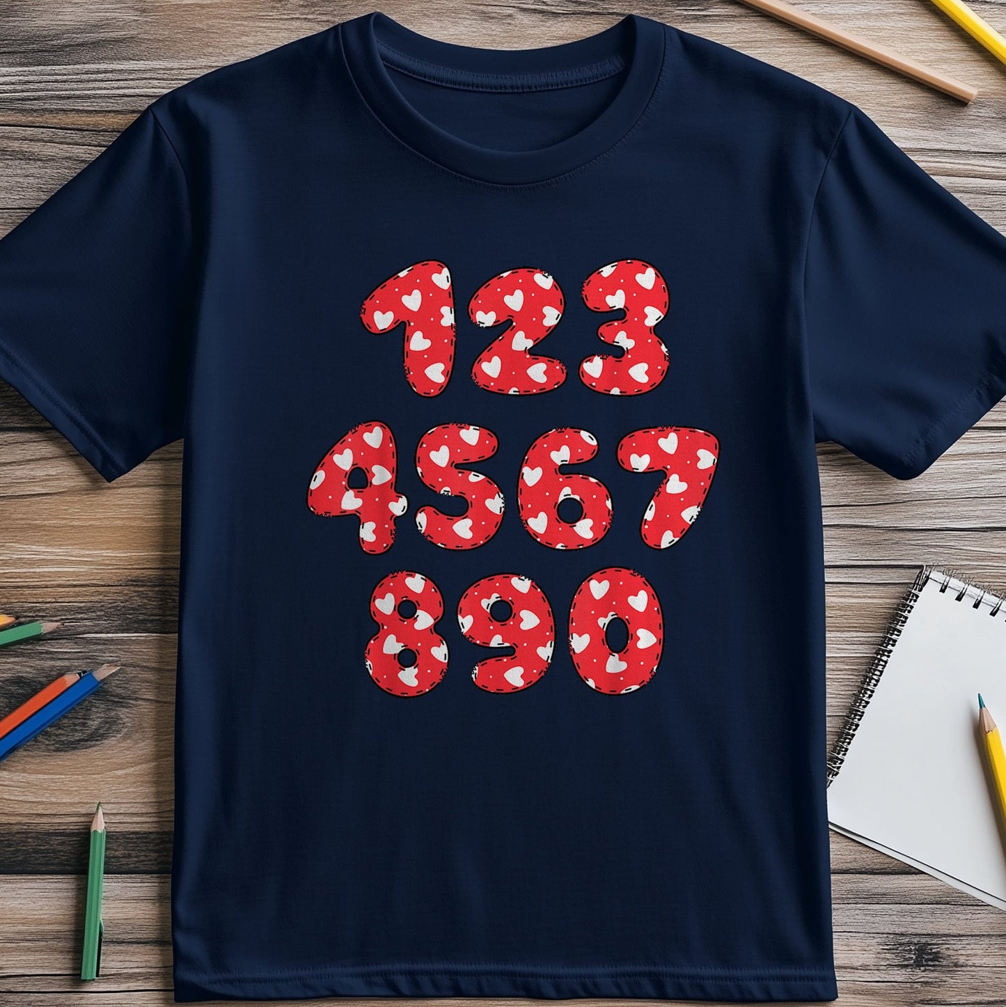Heart Number Math Day Kids Tee