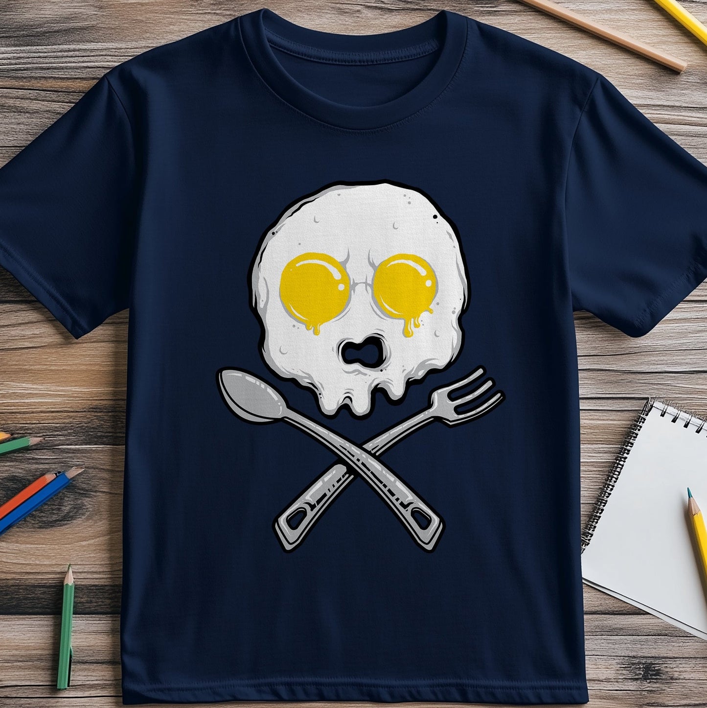 Breakfast Eggskull T-shirt - Crack Up
