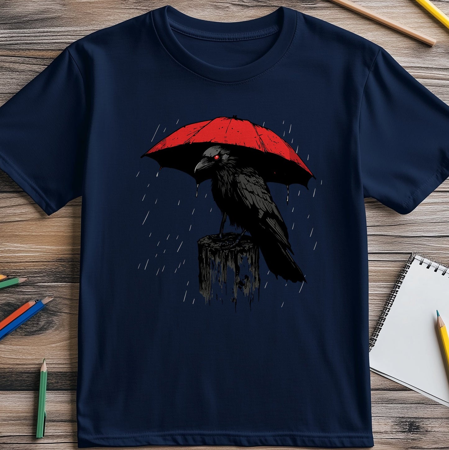 Raven Rain 1 T-Shirt - Quirky Crow