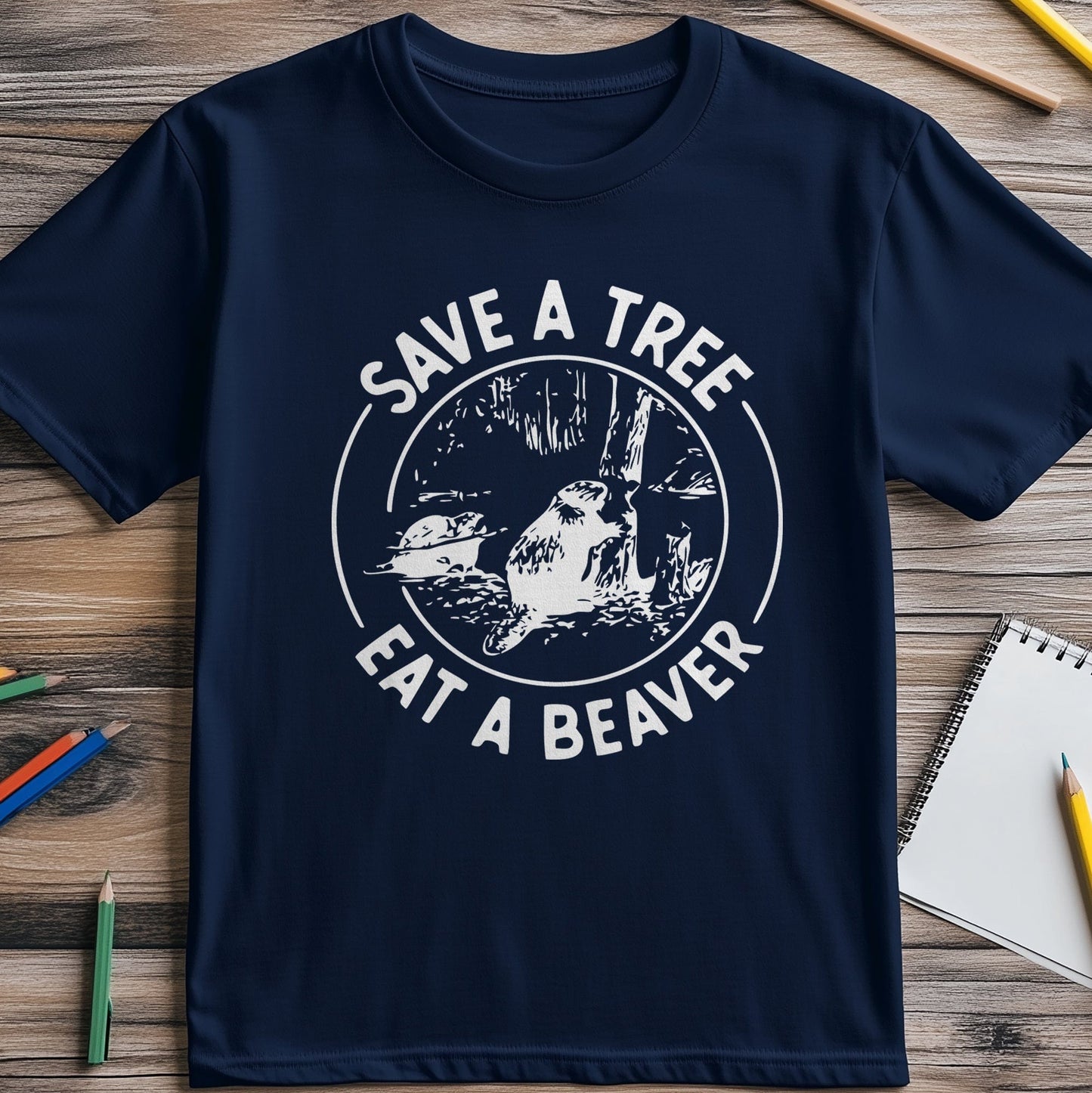 Nice Beaver 6 T-Shirt - Save a tree