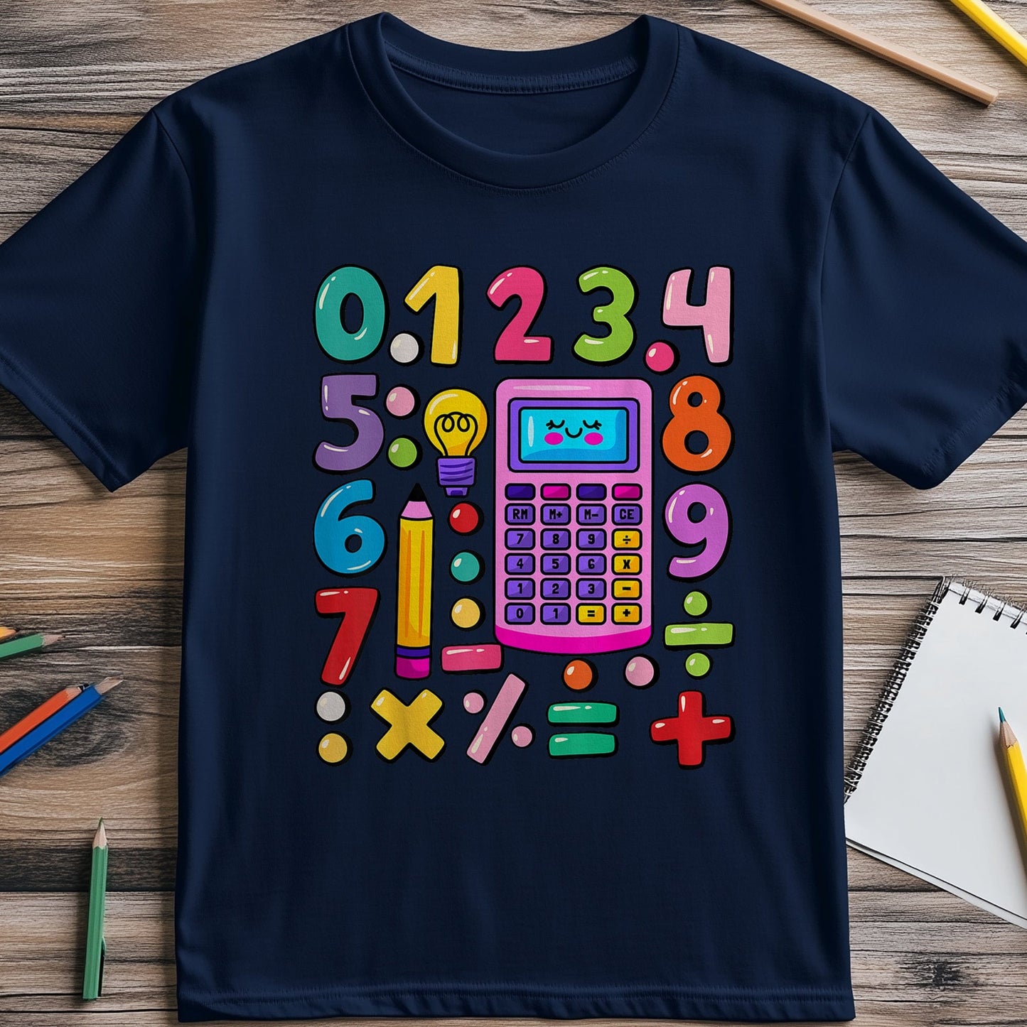 Numbers Calculator Math Day Kids Tee
