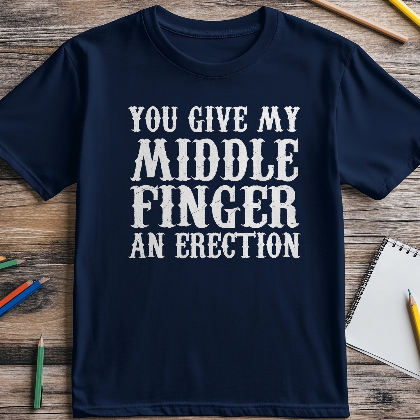 Middle Finger Erection T-Shirt -