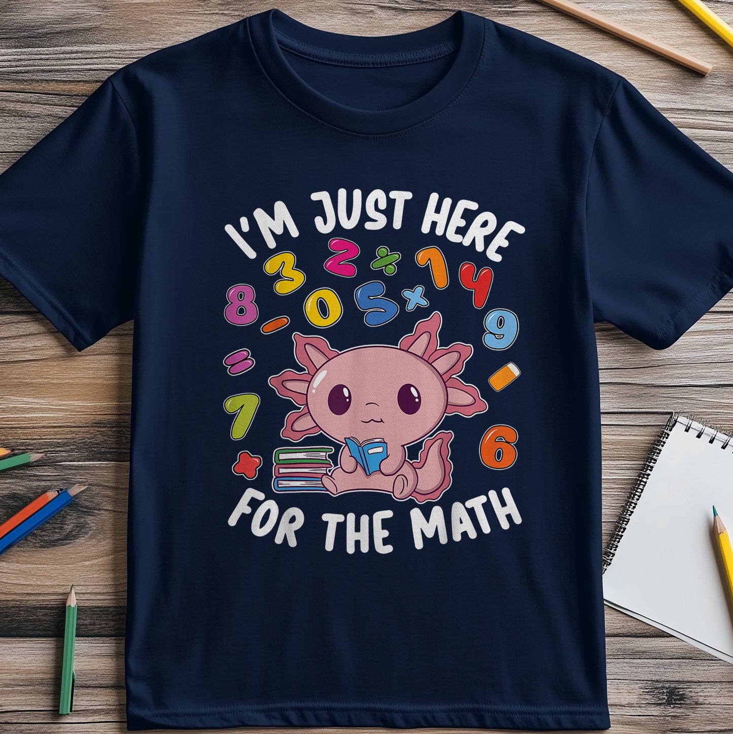 Axolotl Number Day Math Kids Tee