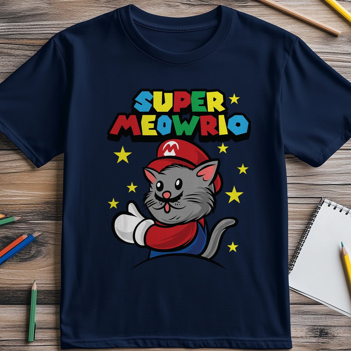 Cat Supermeowrio T-Shirt