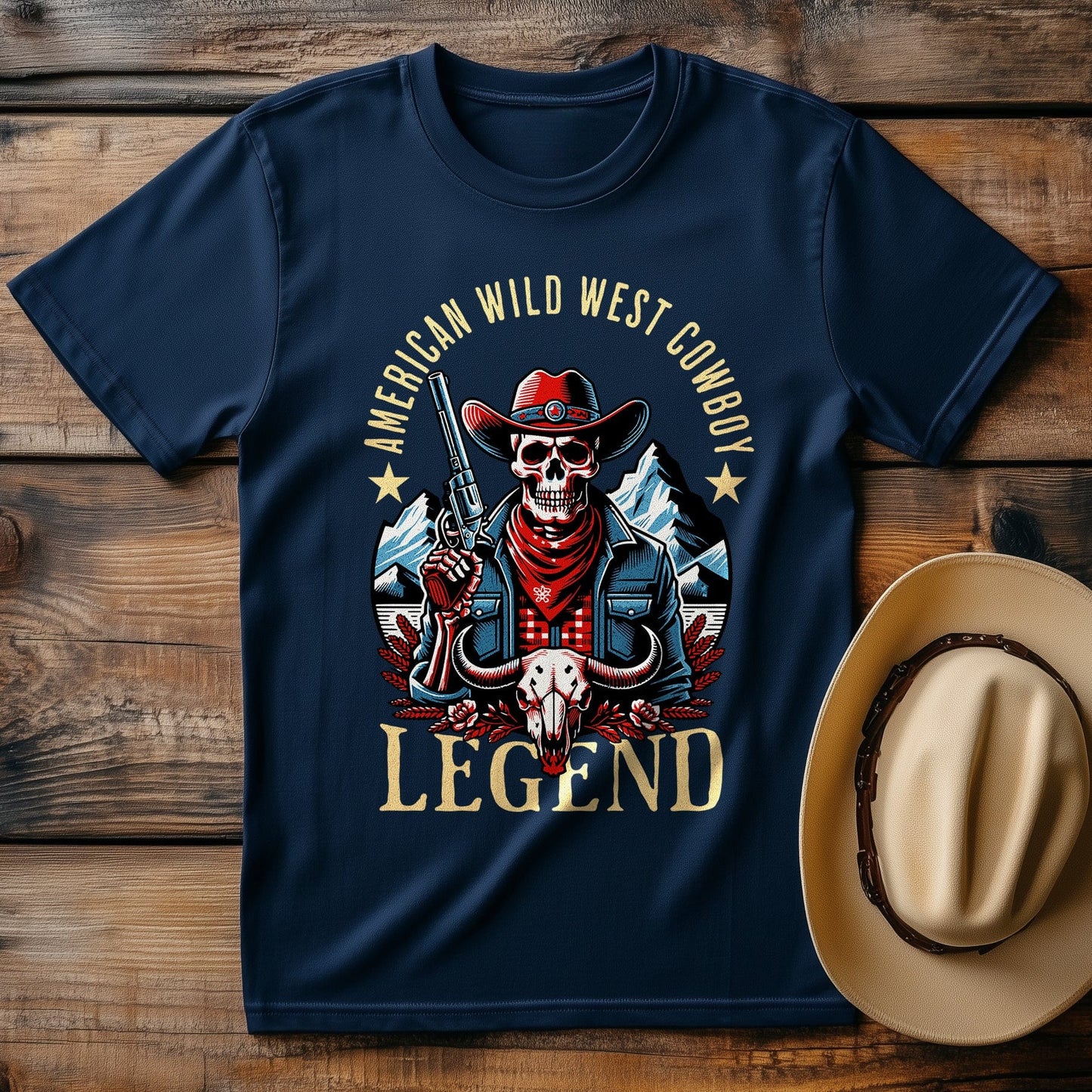 American Wild West Cowboy Legend T-shirt