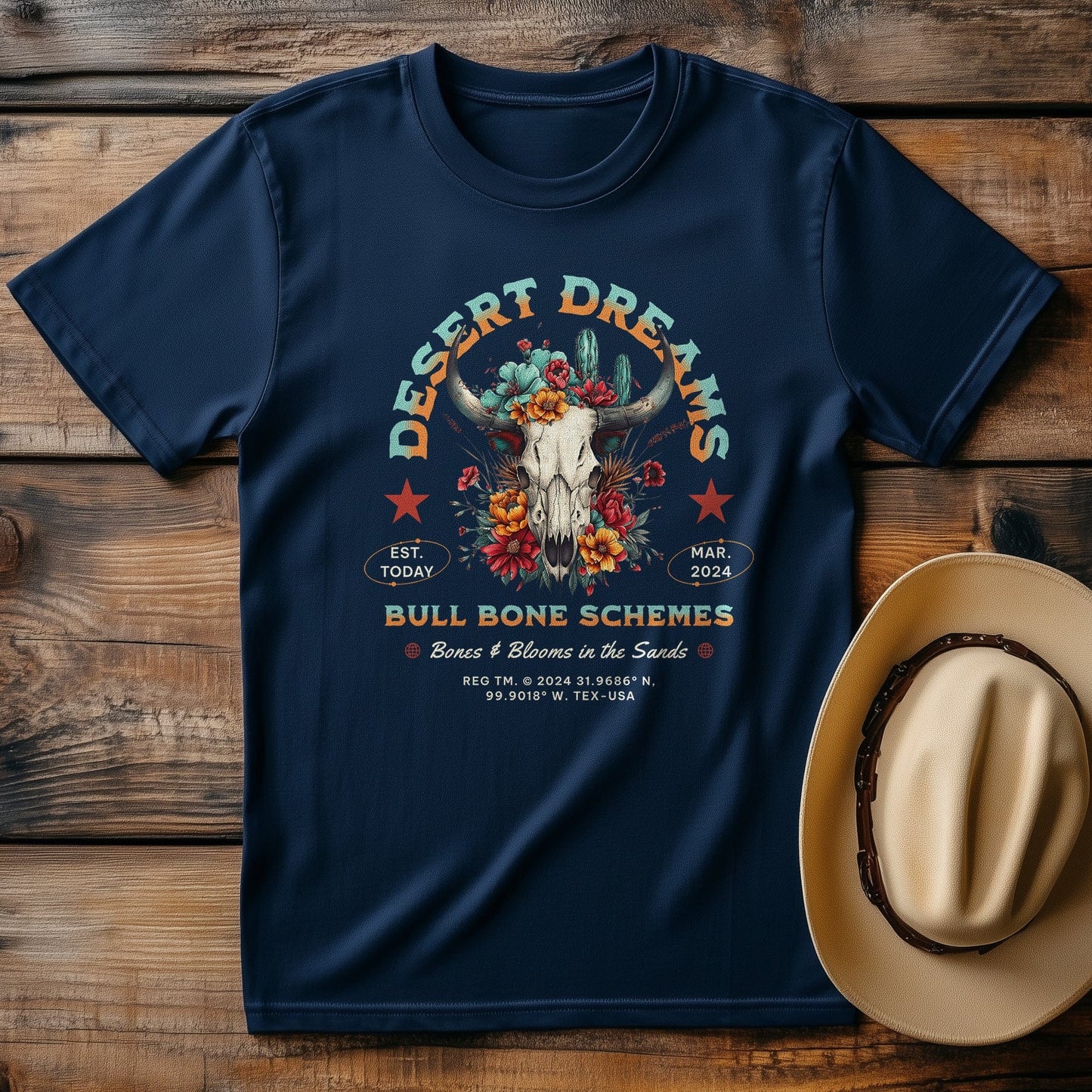 Desert Dreams Bull T-Shirt