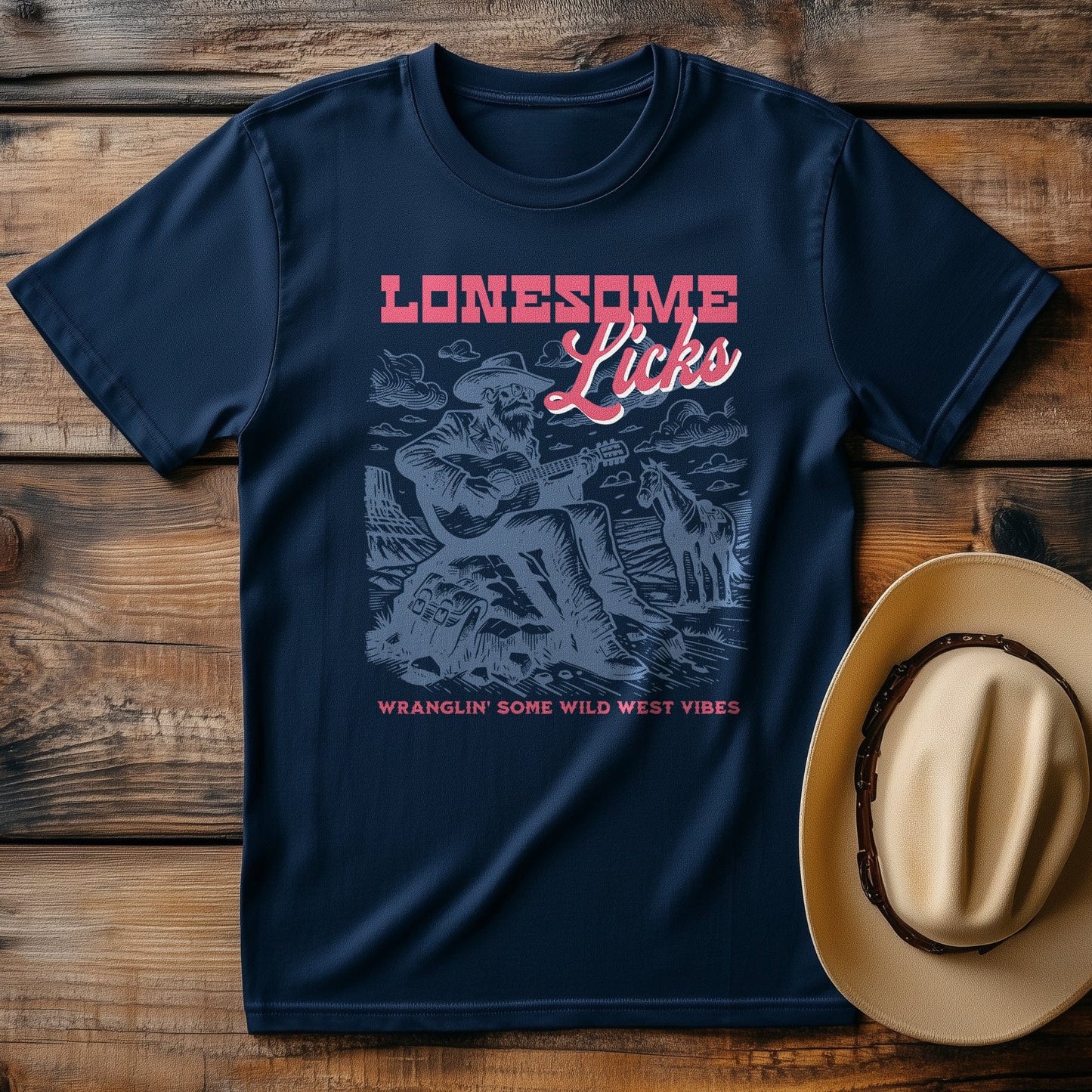 Lonesome Licks Cowboy T-Shirt