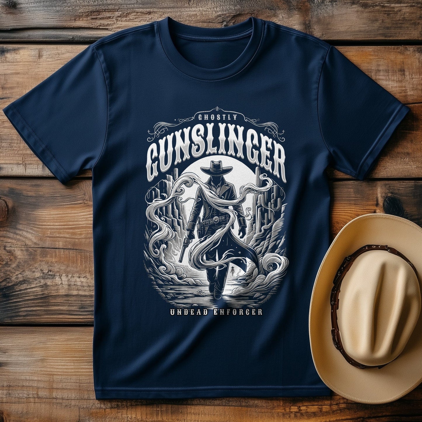 Ghostly Gunslinger 2 T-Shirt - Spooky