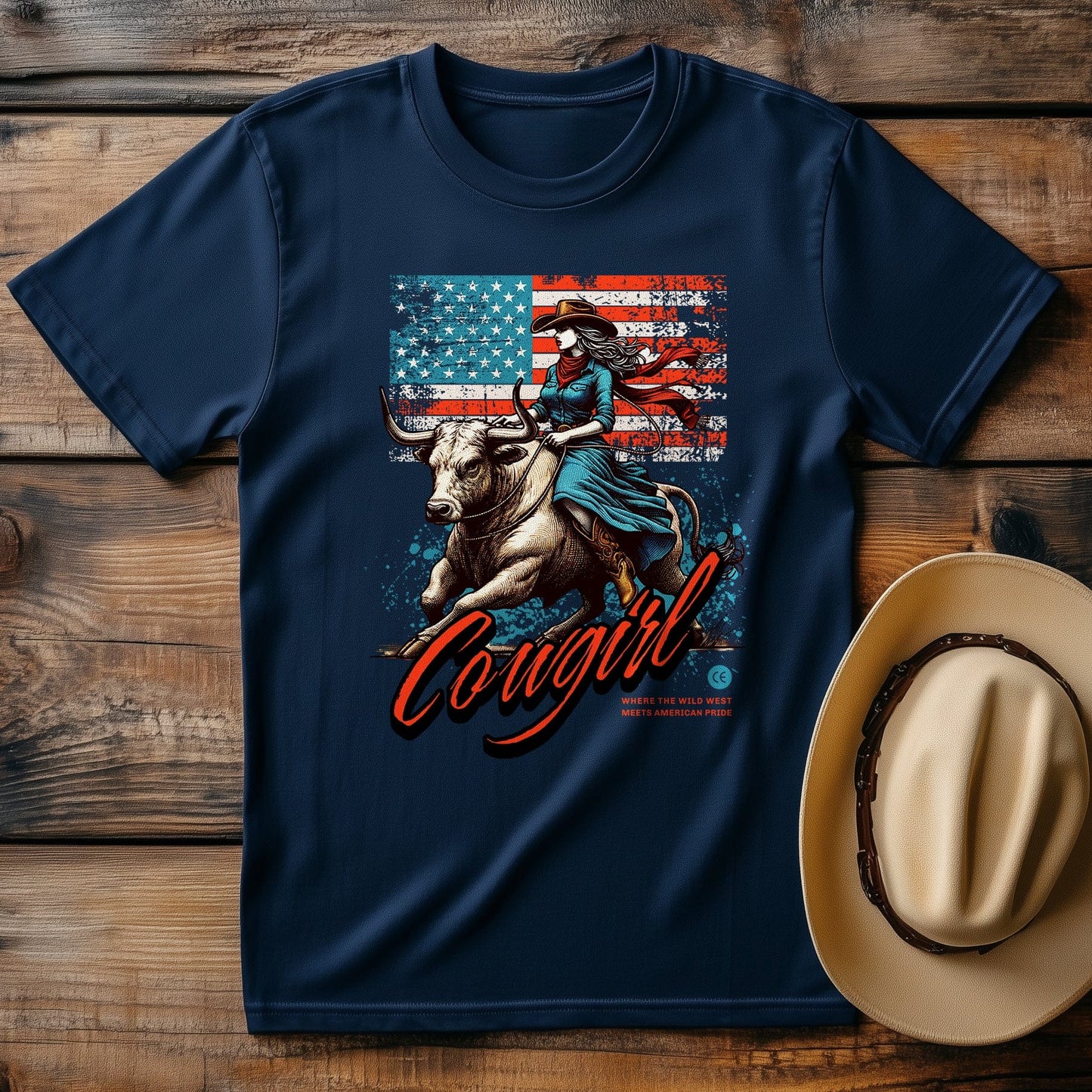Cowgirl American Pride T-Shirt - Giddy