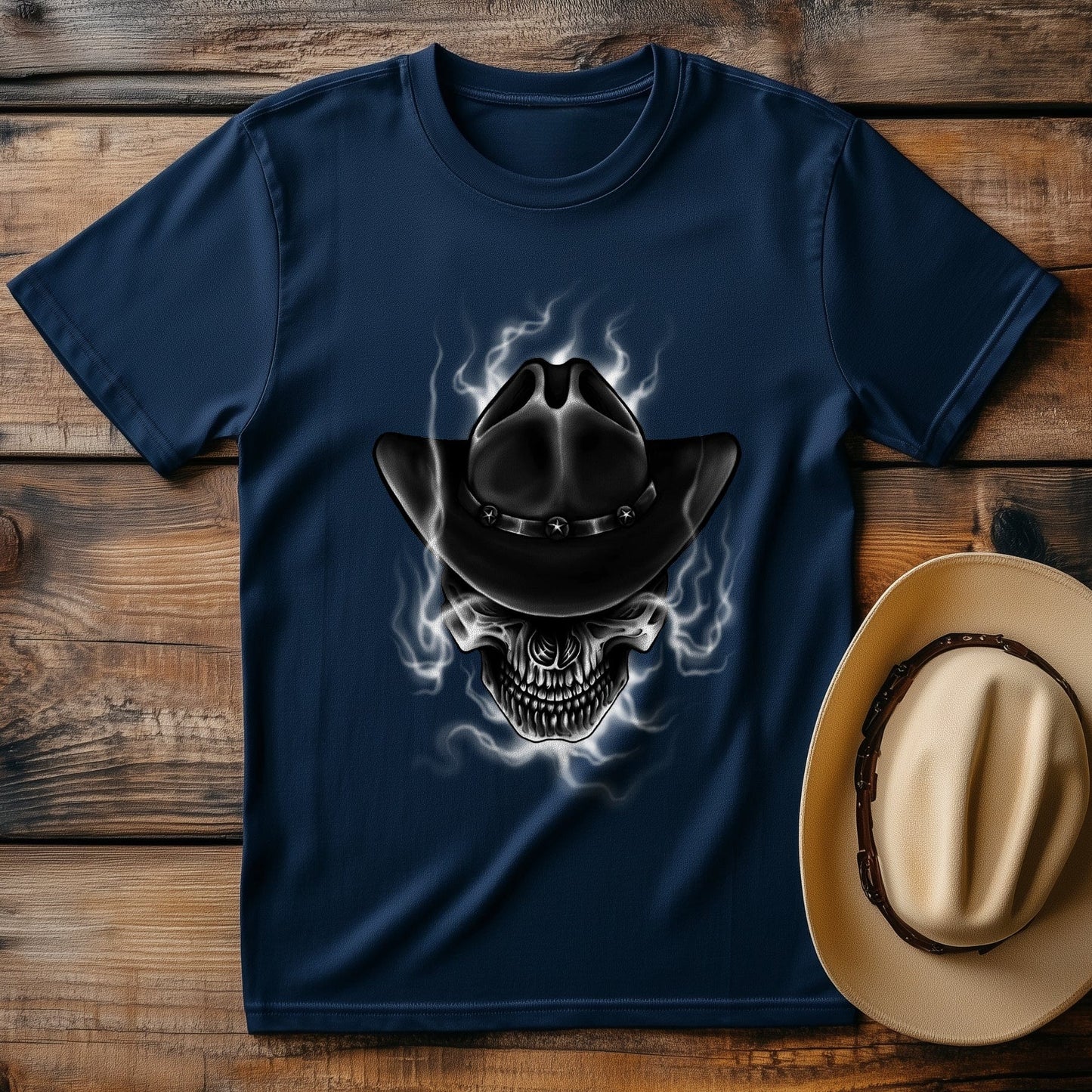 Justice T-Shirt - Skull in Cowboy Hat,