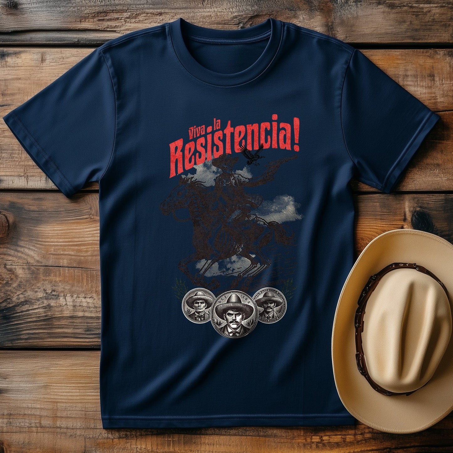 Viva La Resistencia! Cowboy on Horse T-shirt