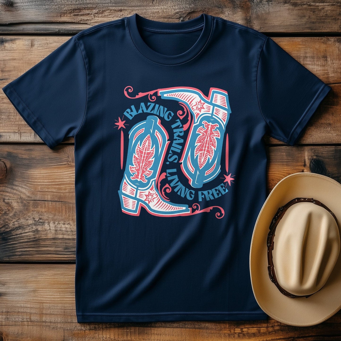 Blazing Trails, Living Free T-shirt