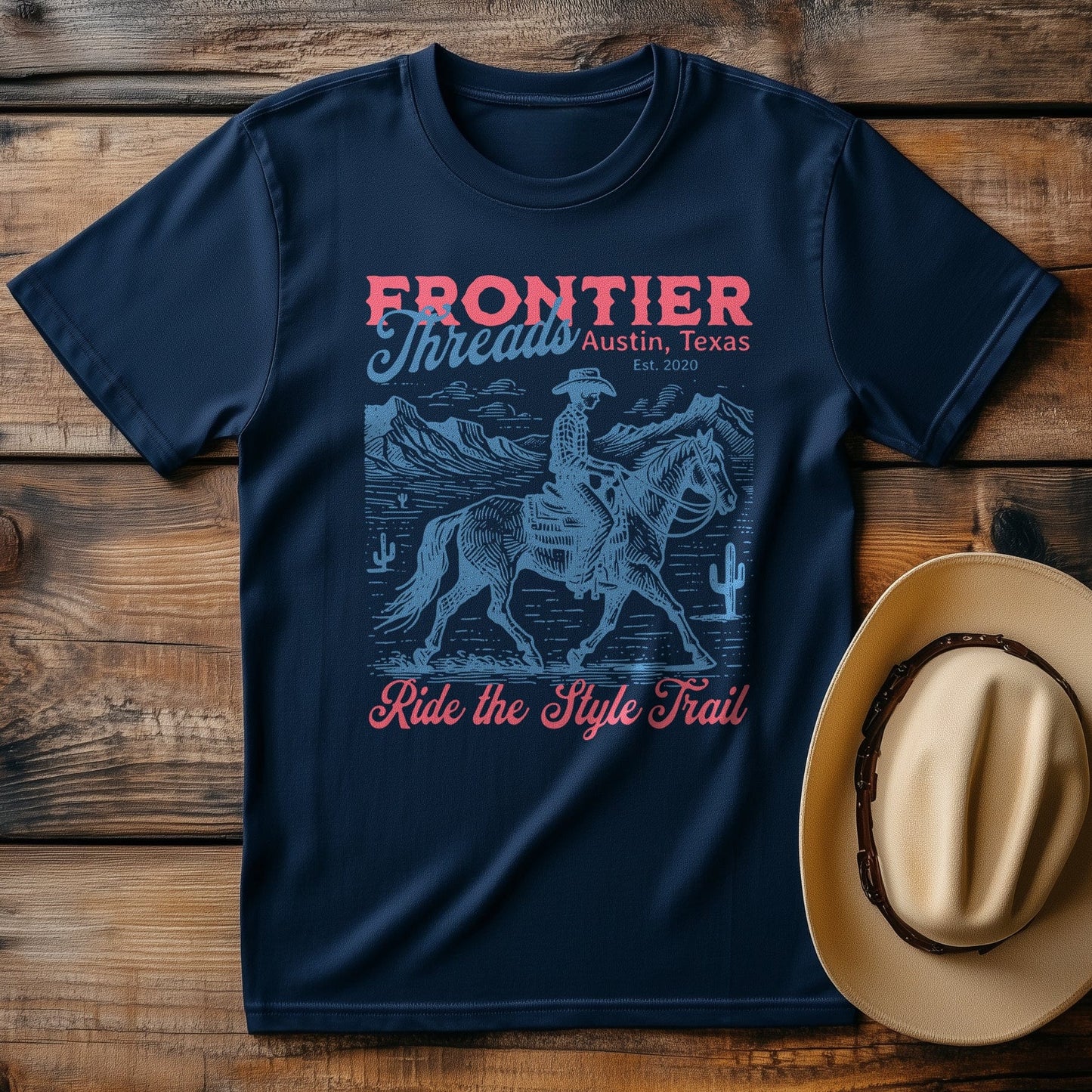 Frontier Cowboy T-Shirt - Saddle Up