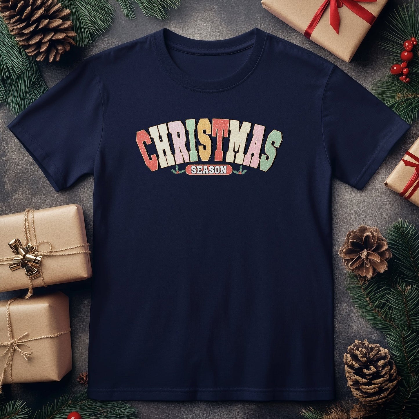 Christmas Season Distressed T-shirt