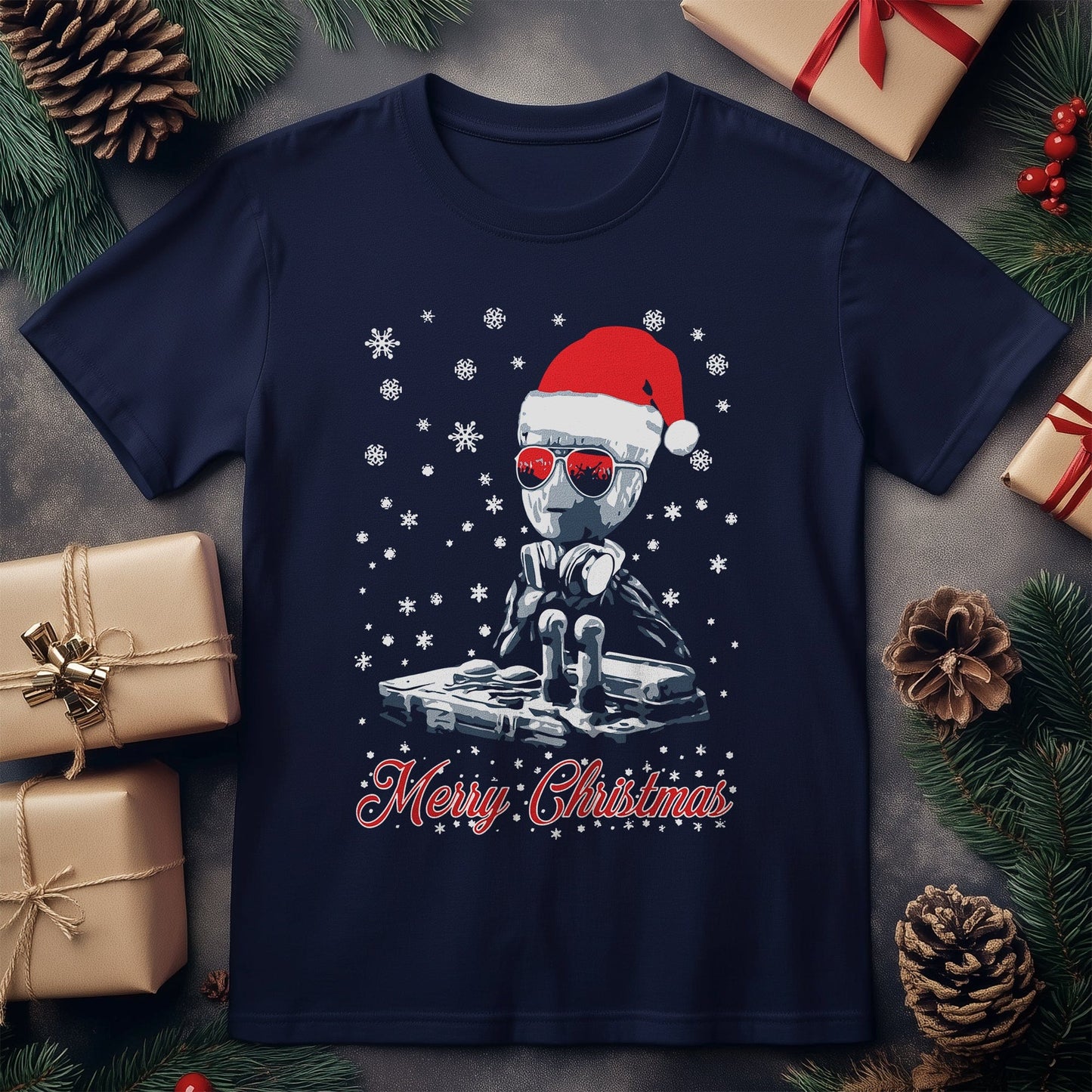 DJ Baby Groot Christmas T-shirt ‚Äì