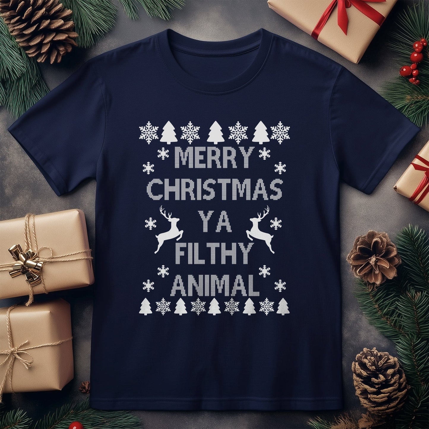 Filthy Animals Christmas T-shirt -
