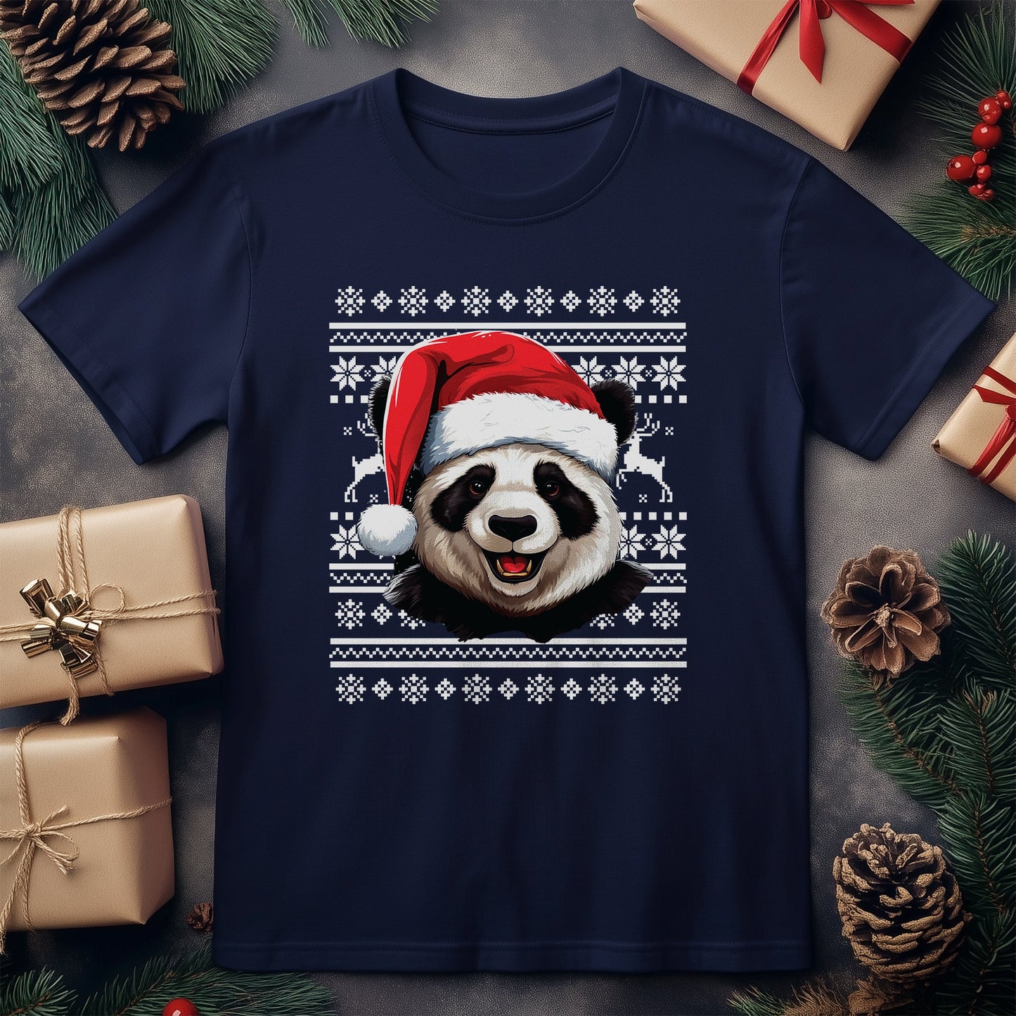 Panda Santa Hat t-shirt - Adorable &