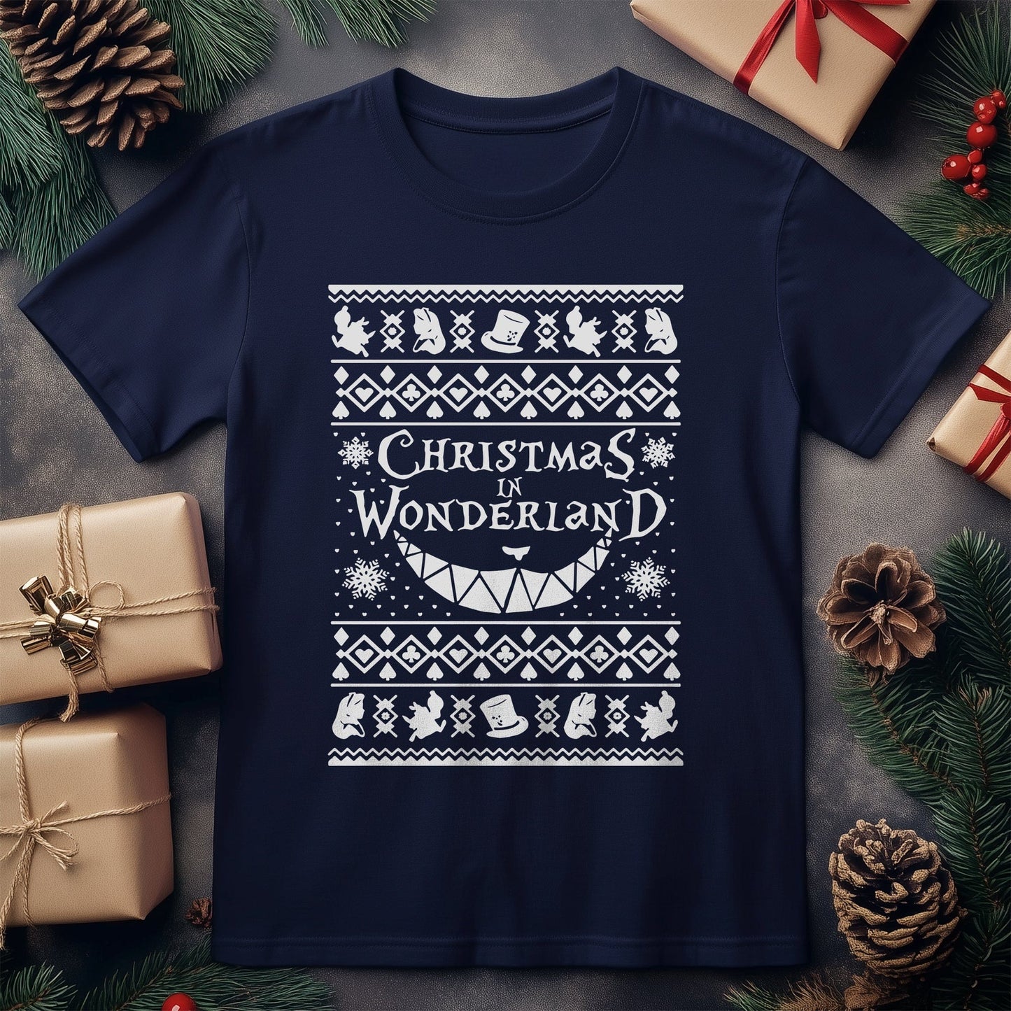 Alice Xmas Tee - Festive Wonderland