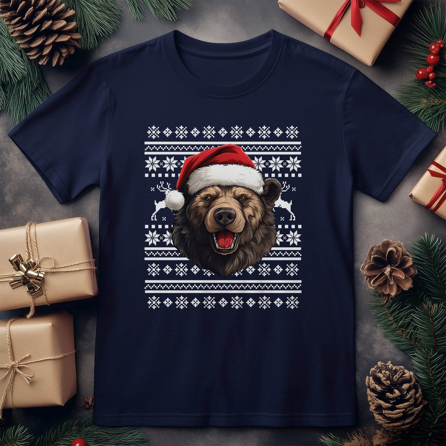 Bear Santa Hat T-shirt