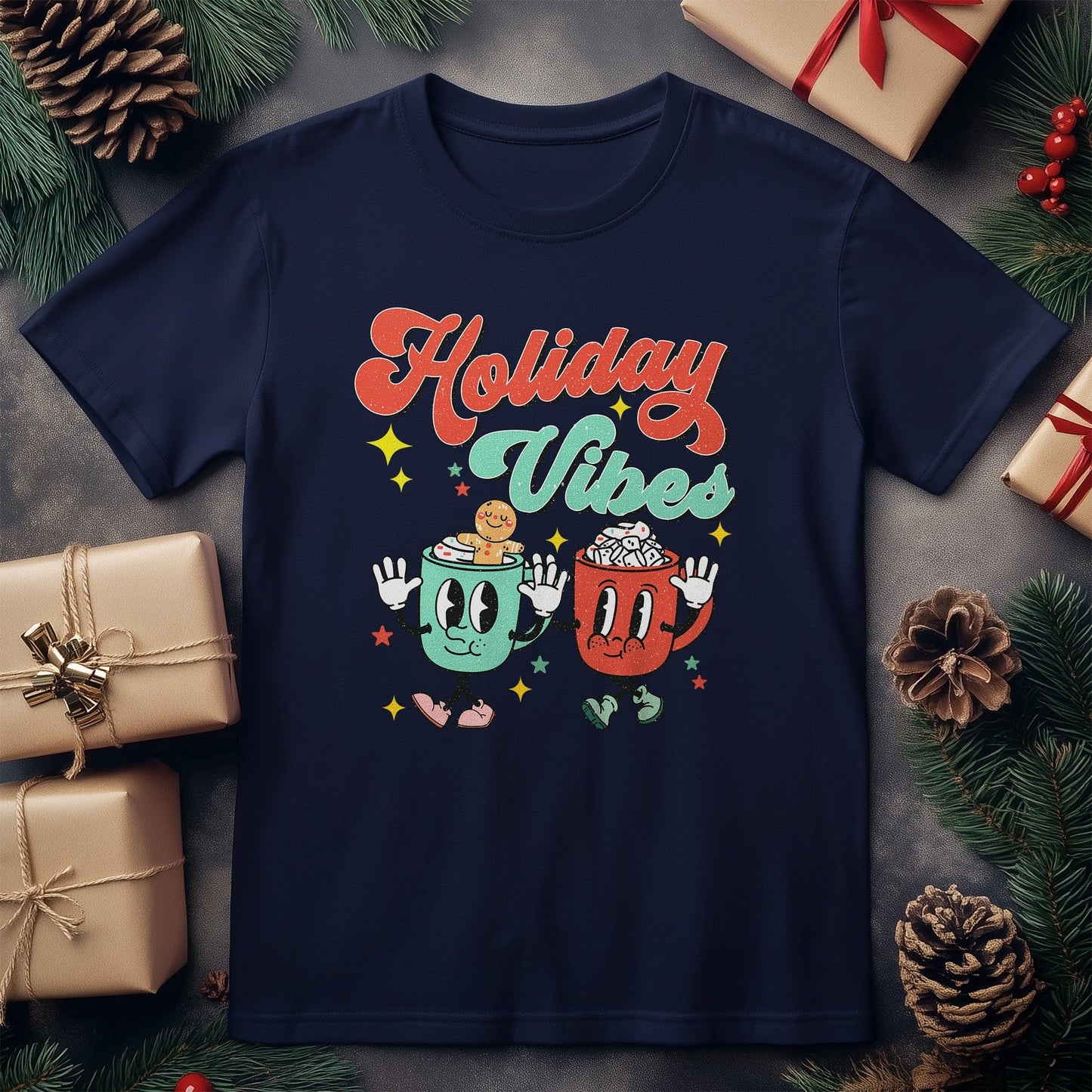 Holiday Vibes T-shirt - Sip, Sleigh,