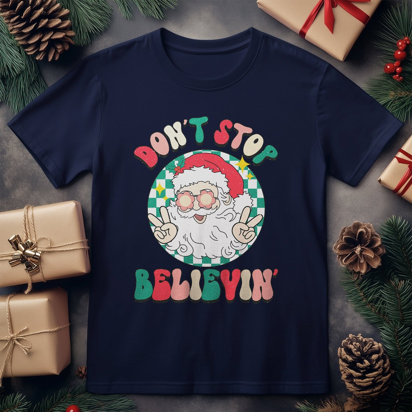 Don't Stop Believin' Santa T-Shirt -