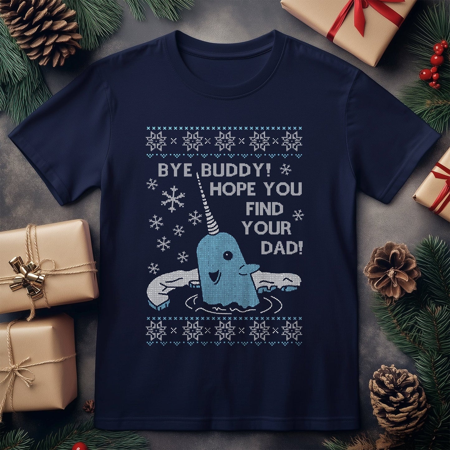 Bye Buddy Narwhal T-shirt - Funny