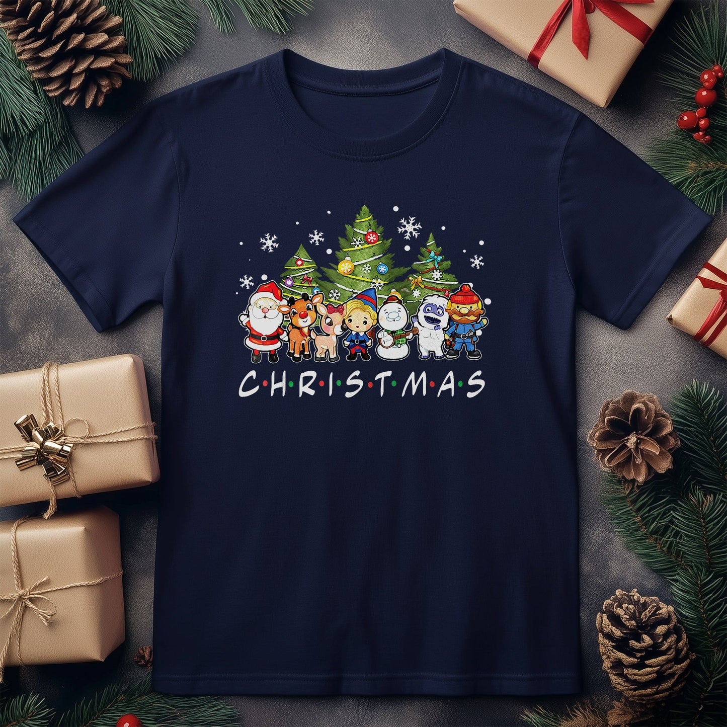 Christmas Friends T-shirt - Santa &