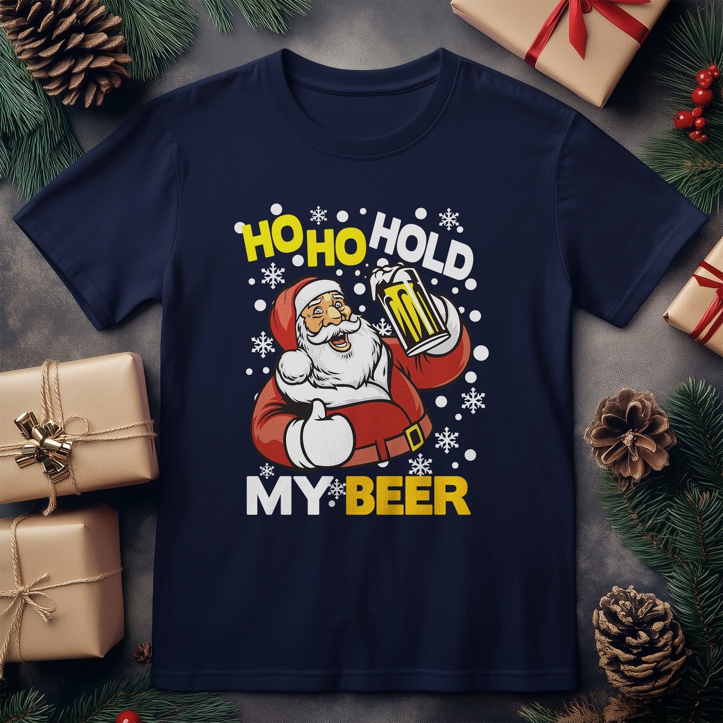 Ho Ho Hold My Beer T-Shirt - Santa's