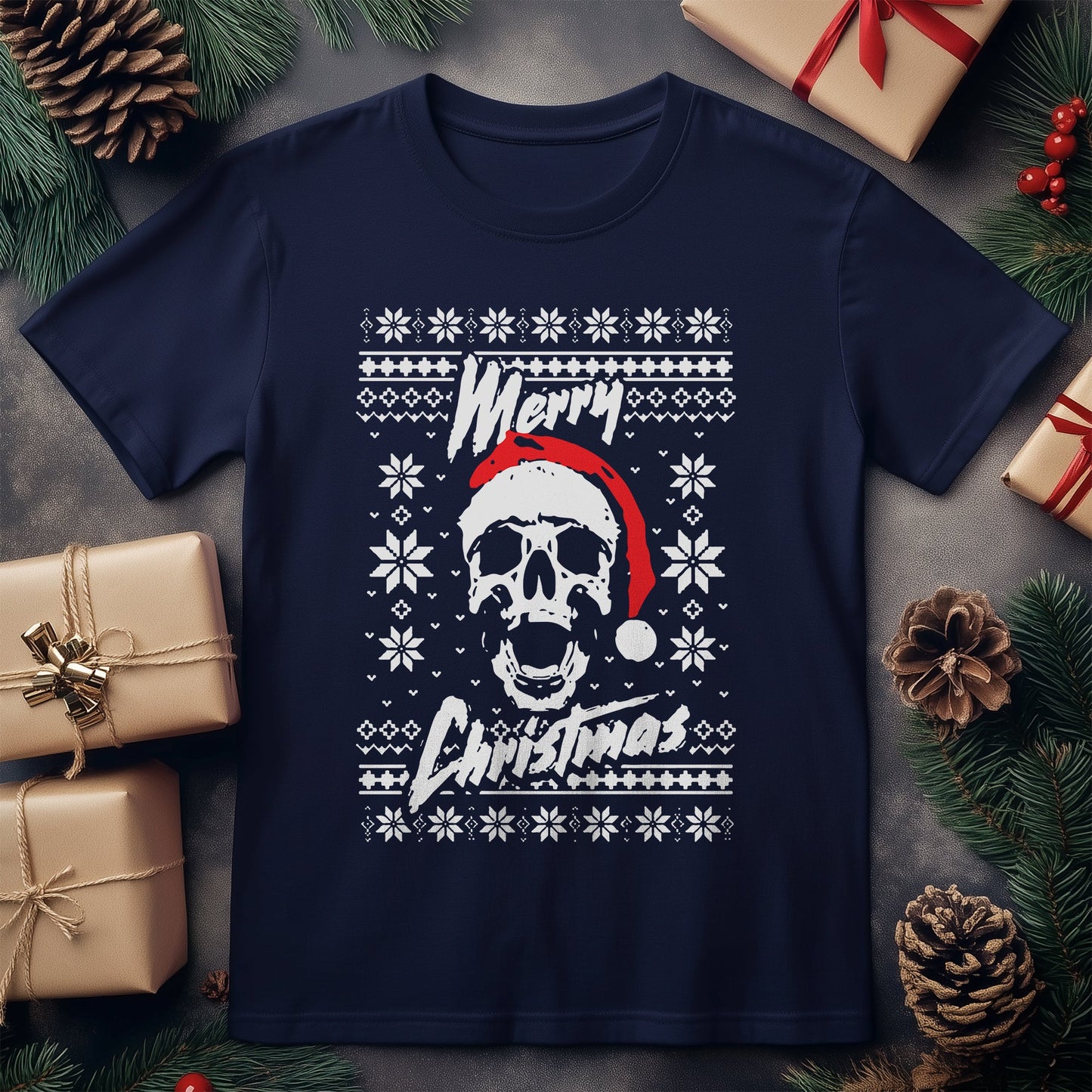 Merry Christmas Skull T-Shirt -