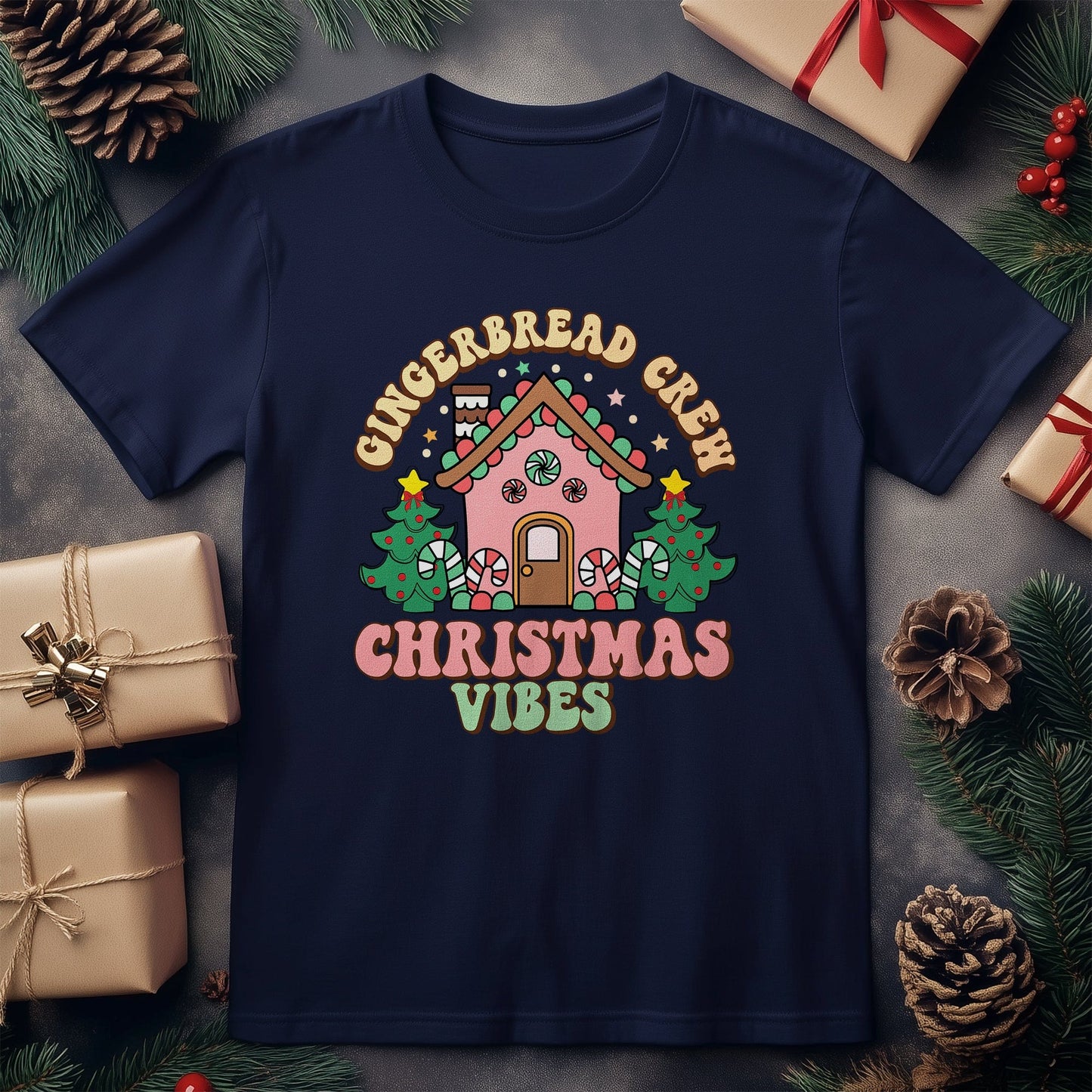 Gingerbread Christmas Vibes T-Shirt