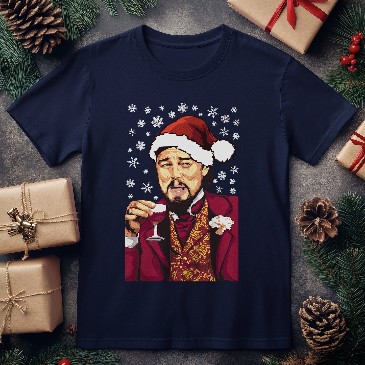 Leo Meme Xmas T-shirt - Sip &