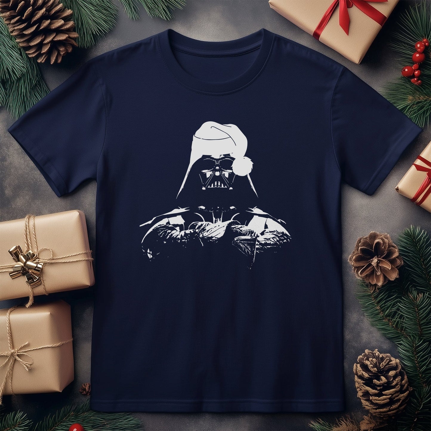 Darth Vader Christmas Hat Tee -