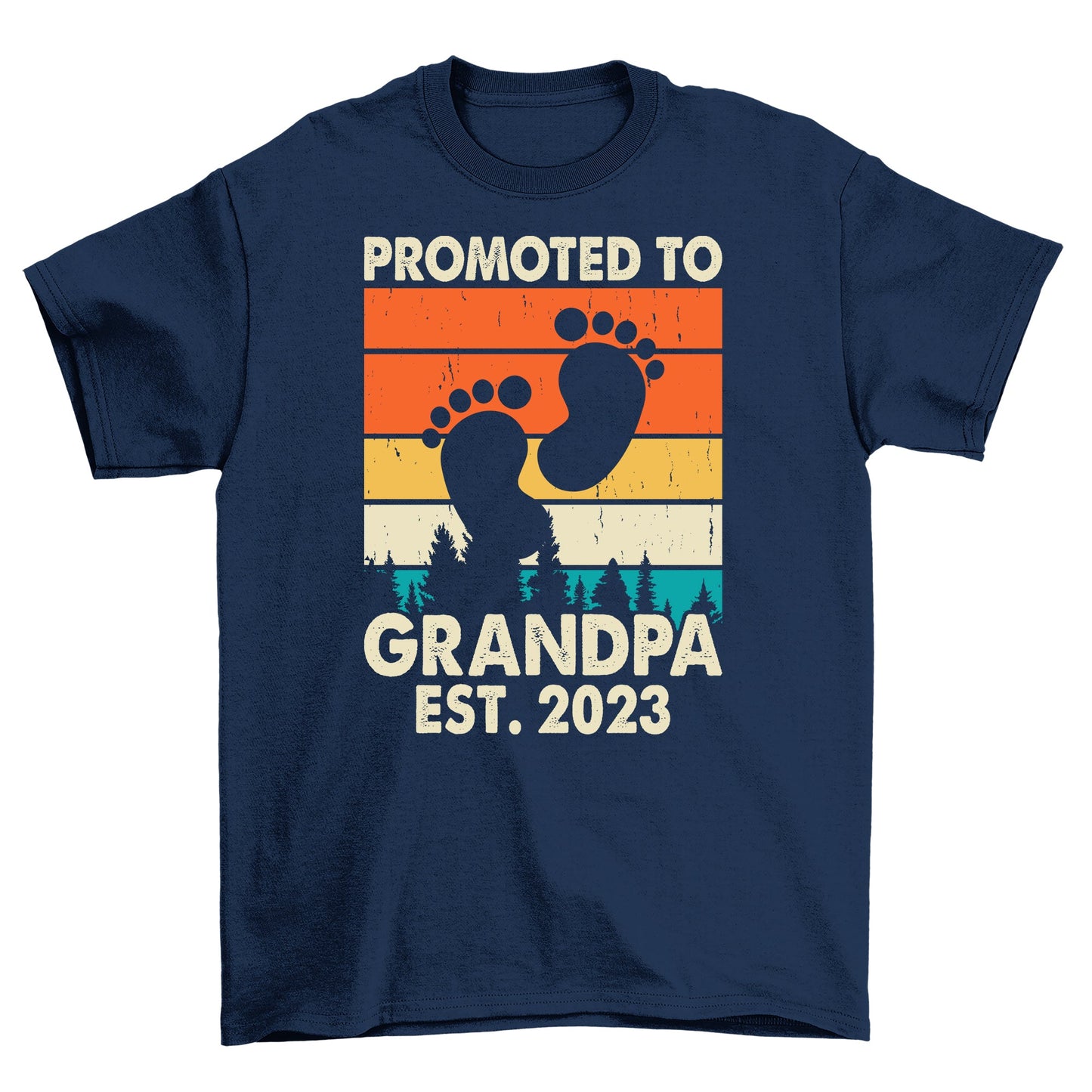 Promoted to Grandpa Est 23 T-Shirt