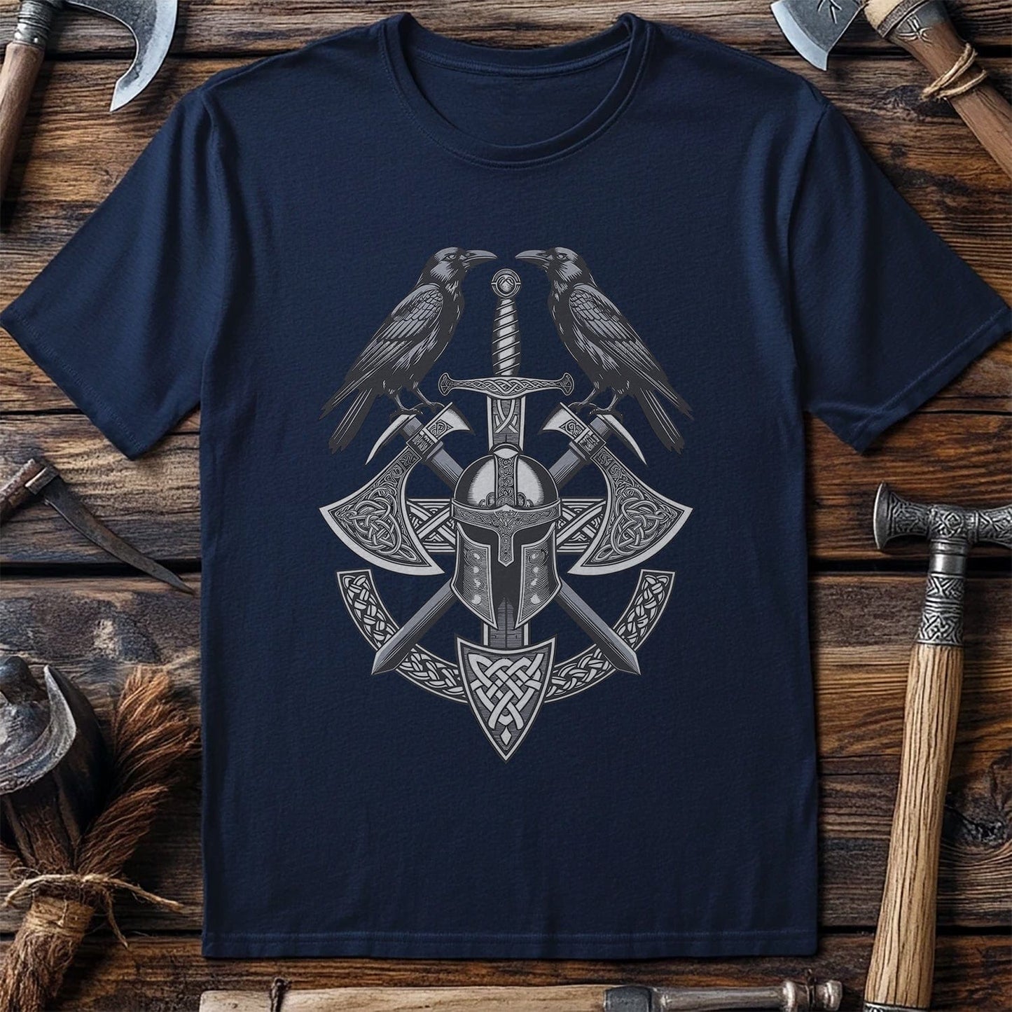 Vikings Nordic85 T-Shirt Ravens and sword