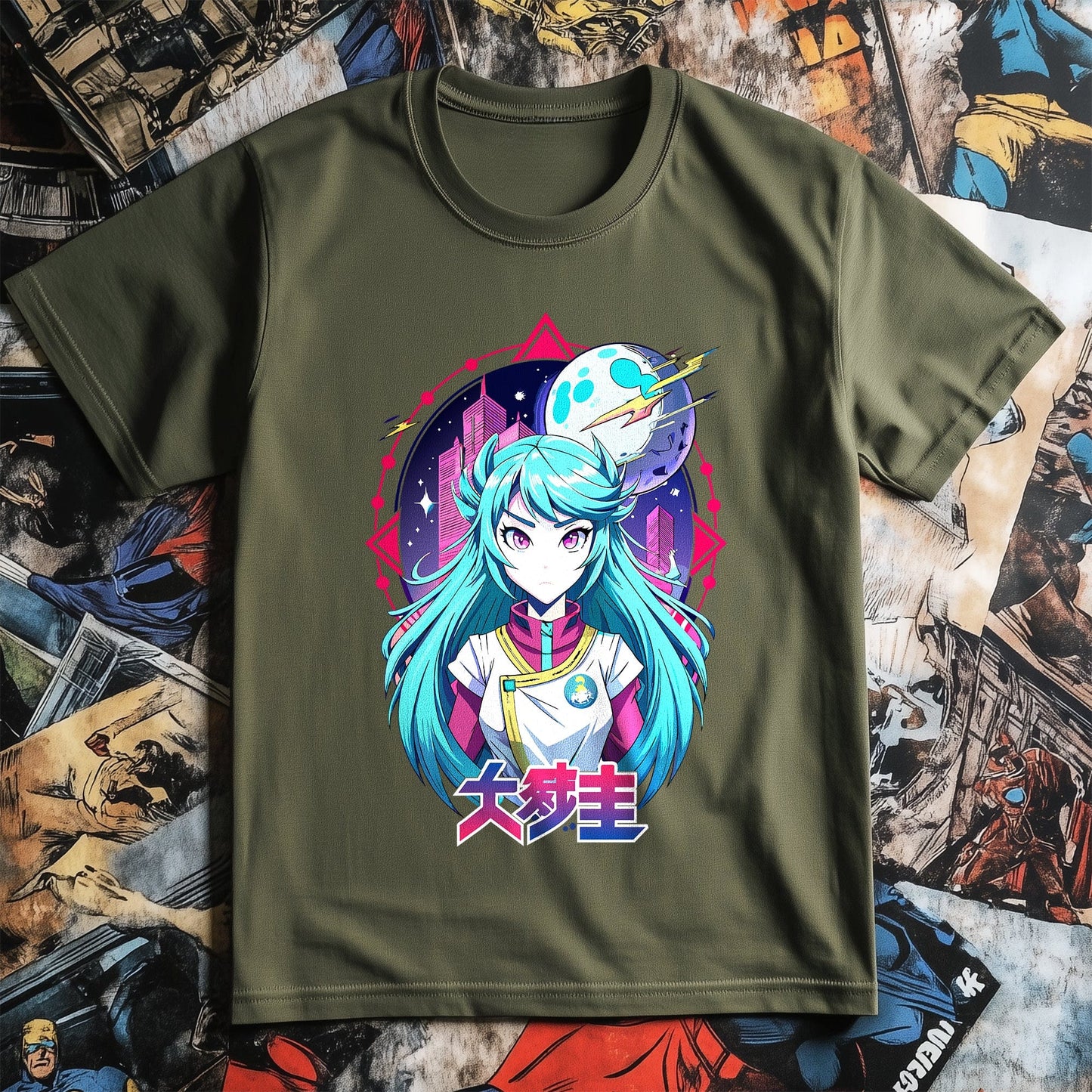 Future Space Anime Girl T-Shirt