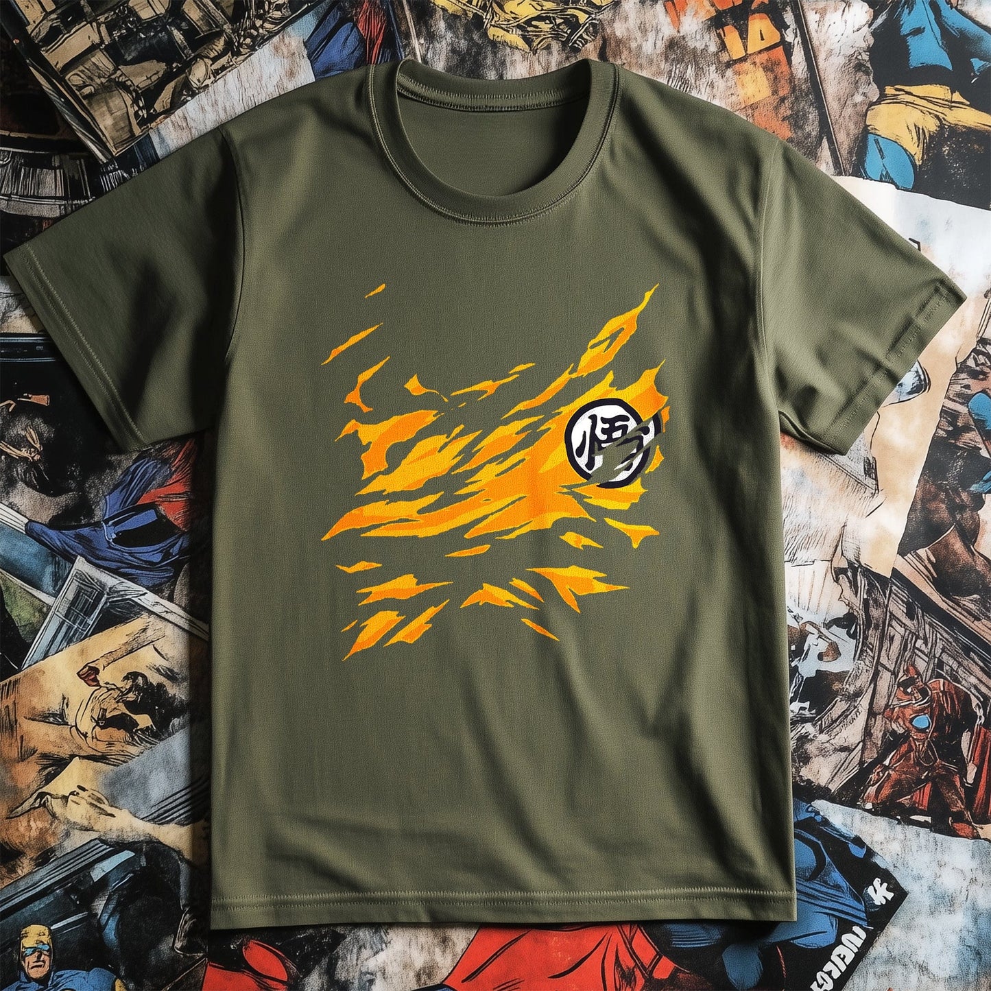 Goku Ripped Chest T-Shirt - Flex