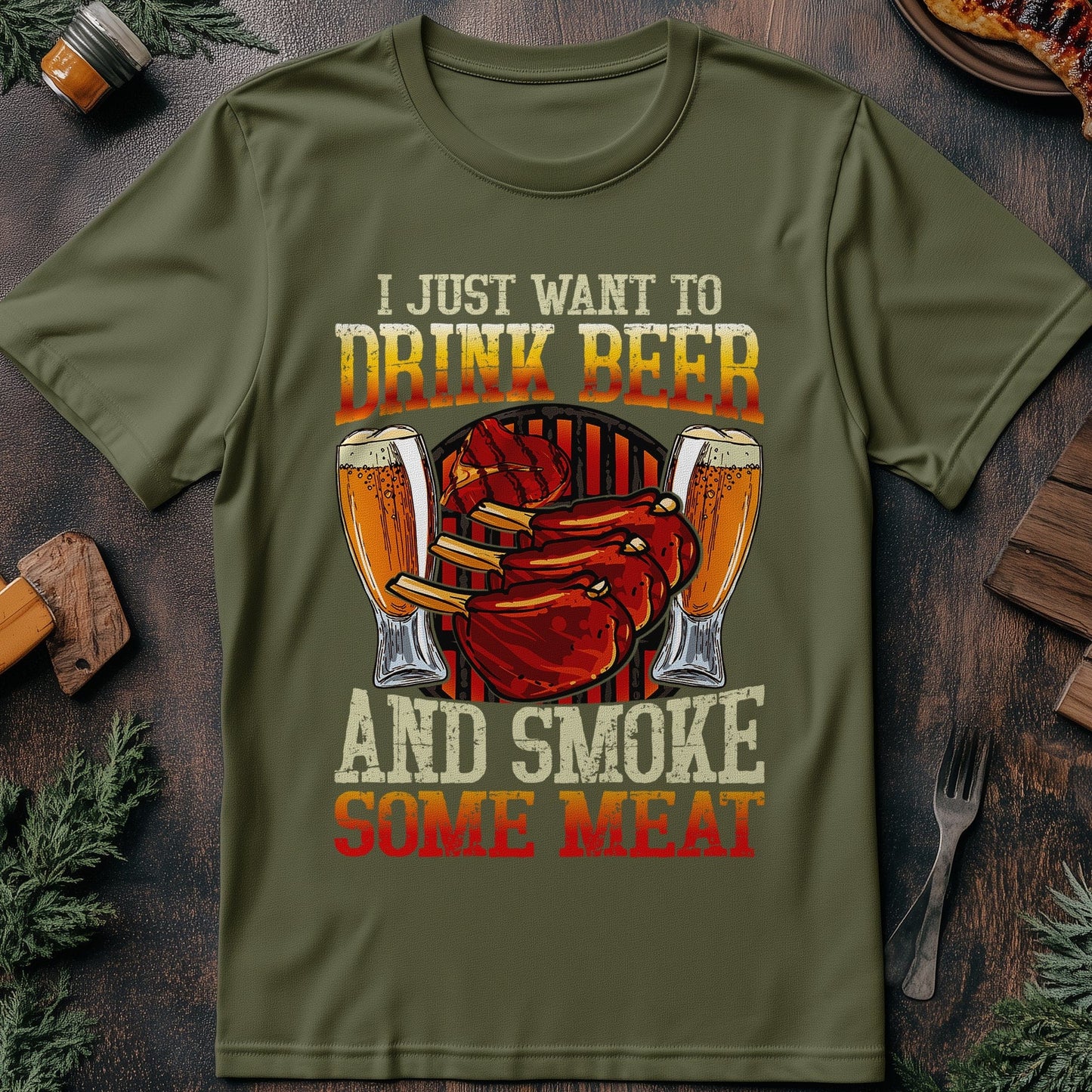 BBQ (11) Smoke Meat T-Shirt