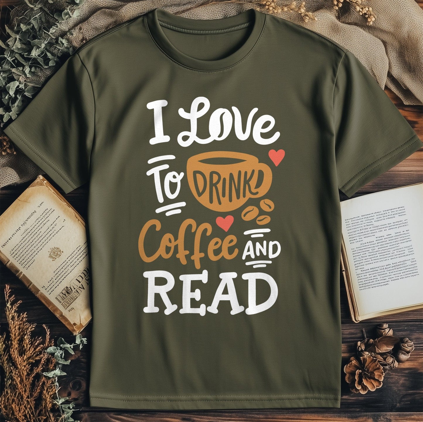 Coffee & Books Read T-Shirt
