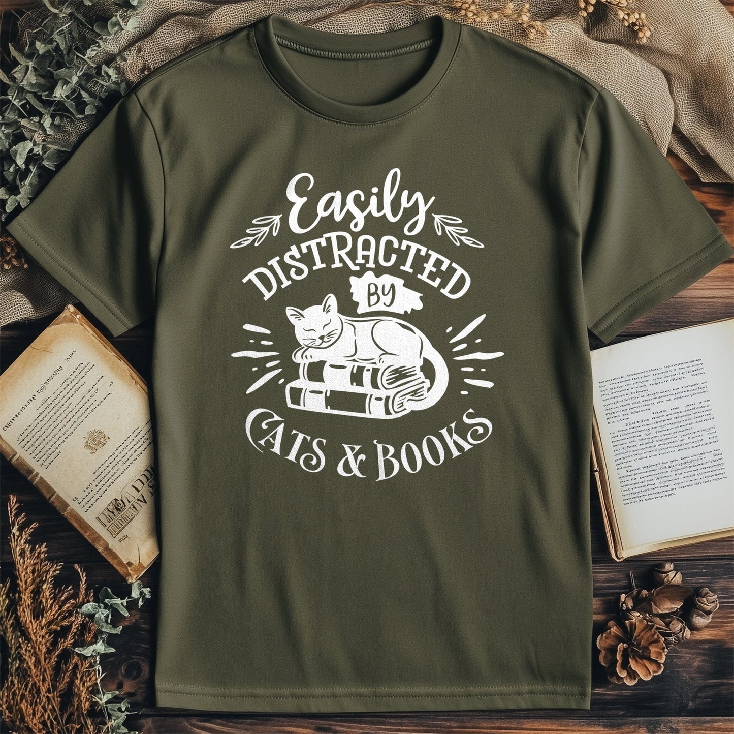 Easily Distracted Cats t-shirt