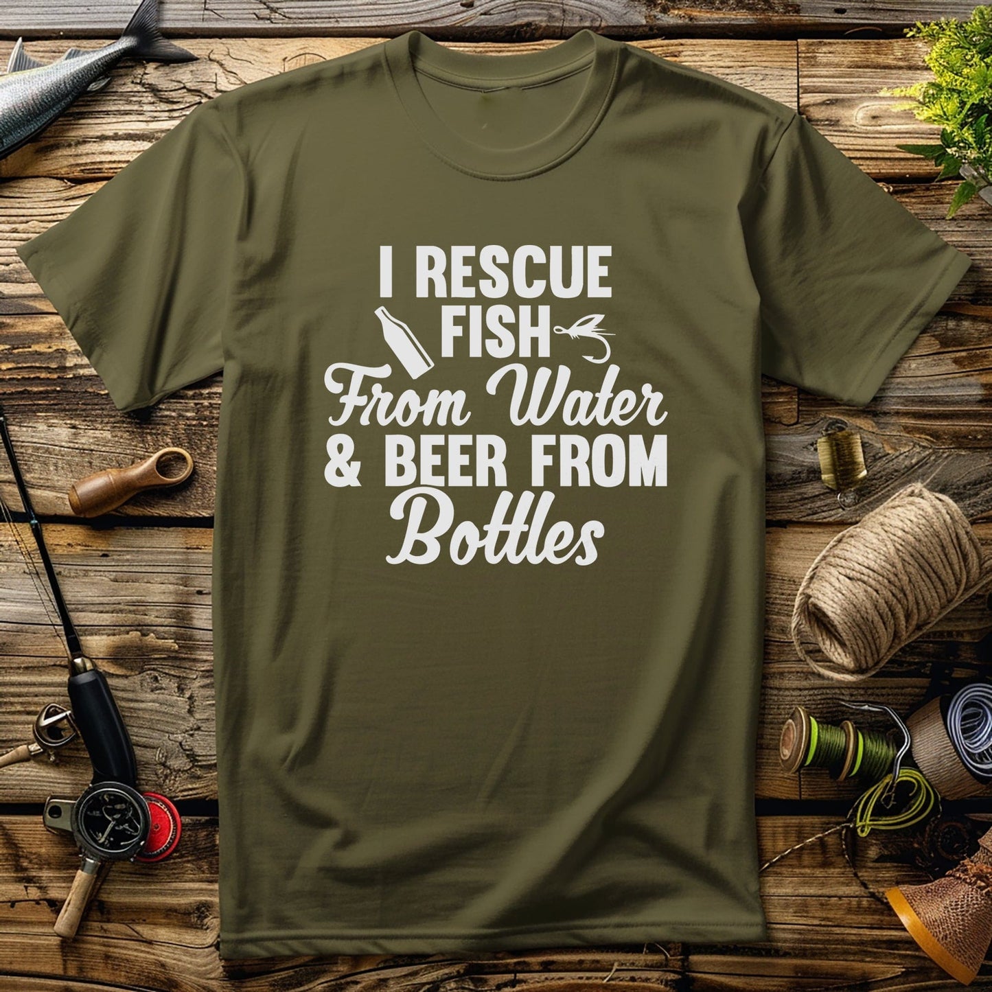 Rescue Fish & Beer 3 T-shirt