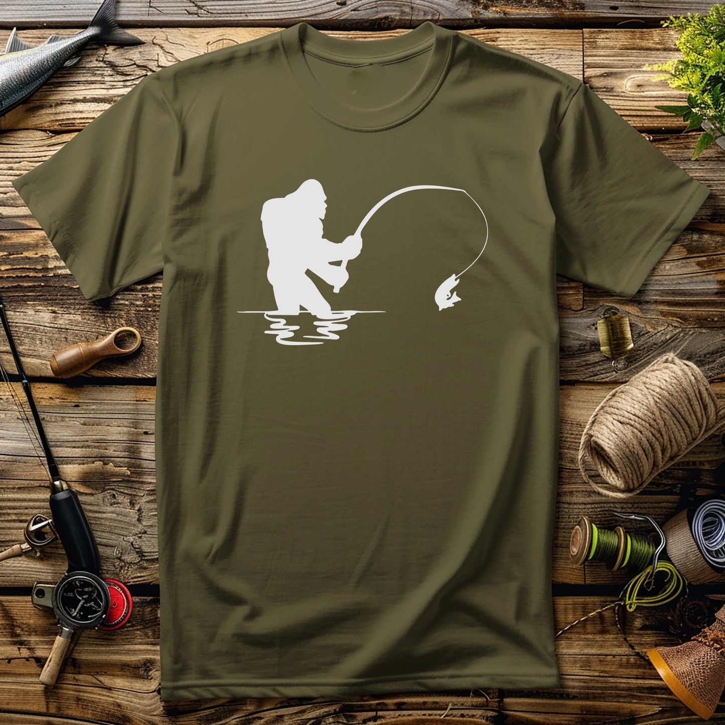 Bigfoot Fishing 2 T-Shirt