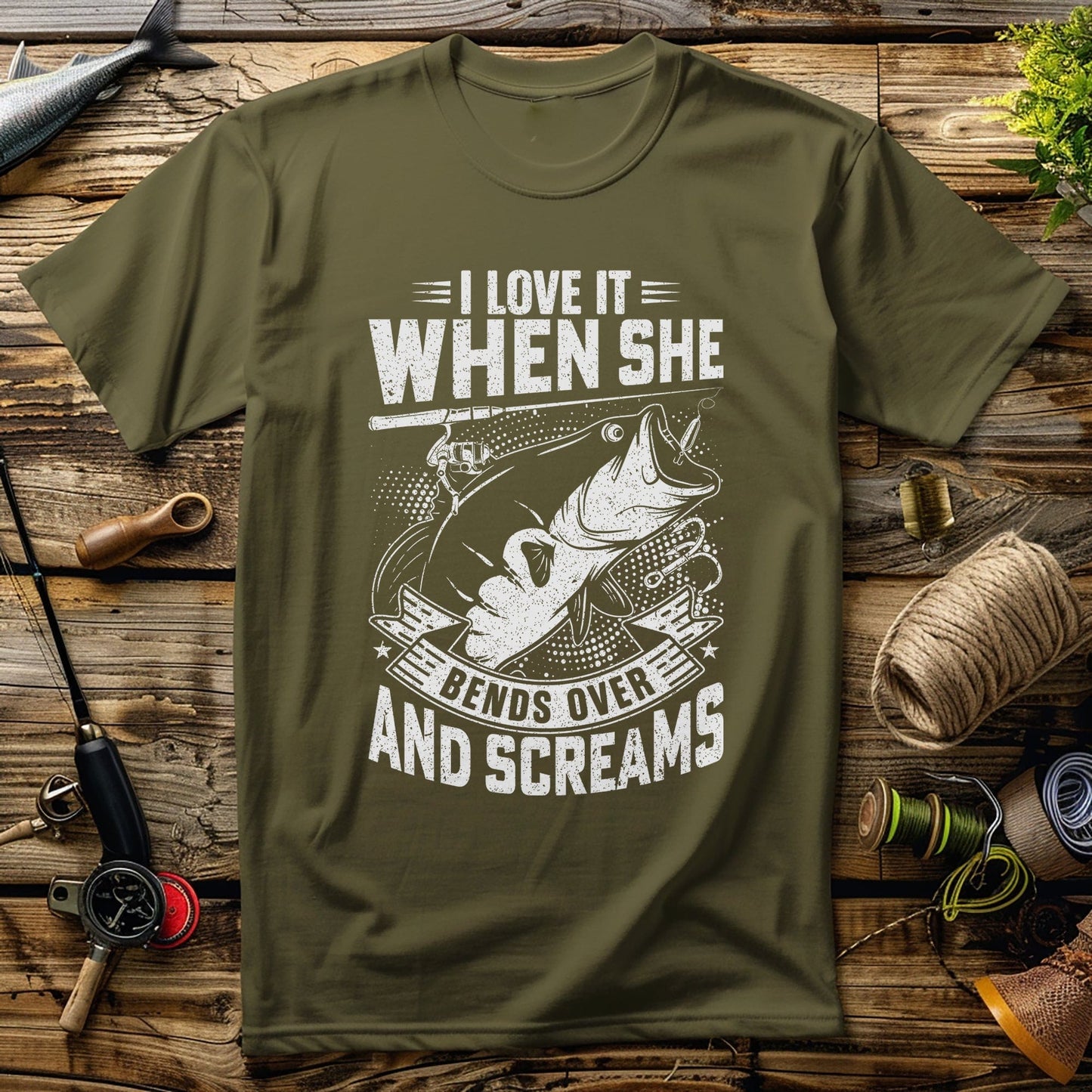 Bend Over Fish 1 T-shirt