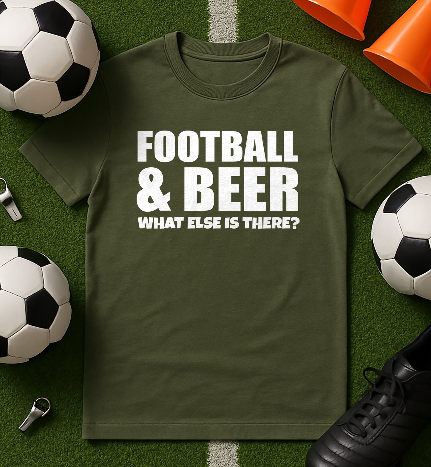 Football, Beer, T-Shirt
