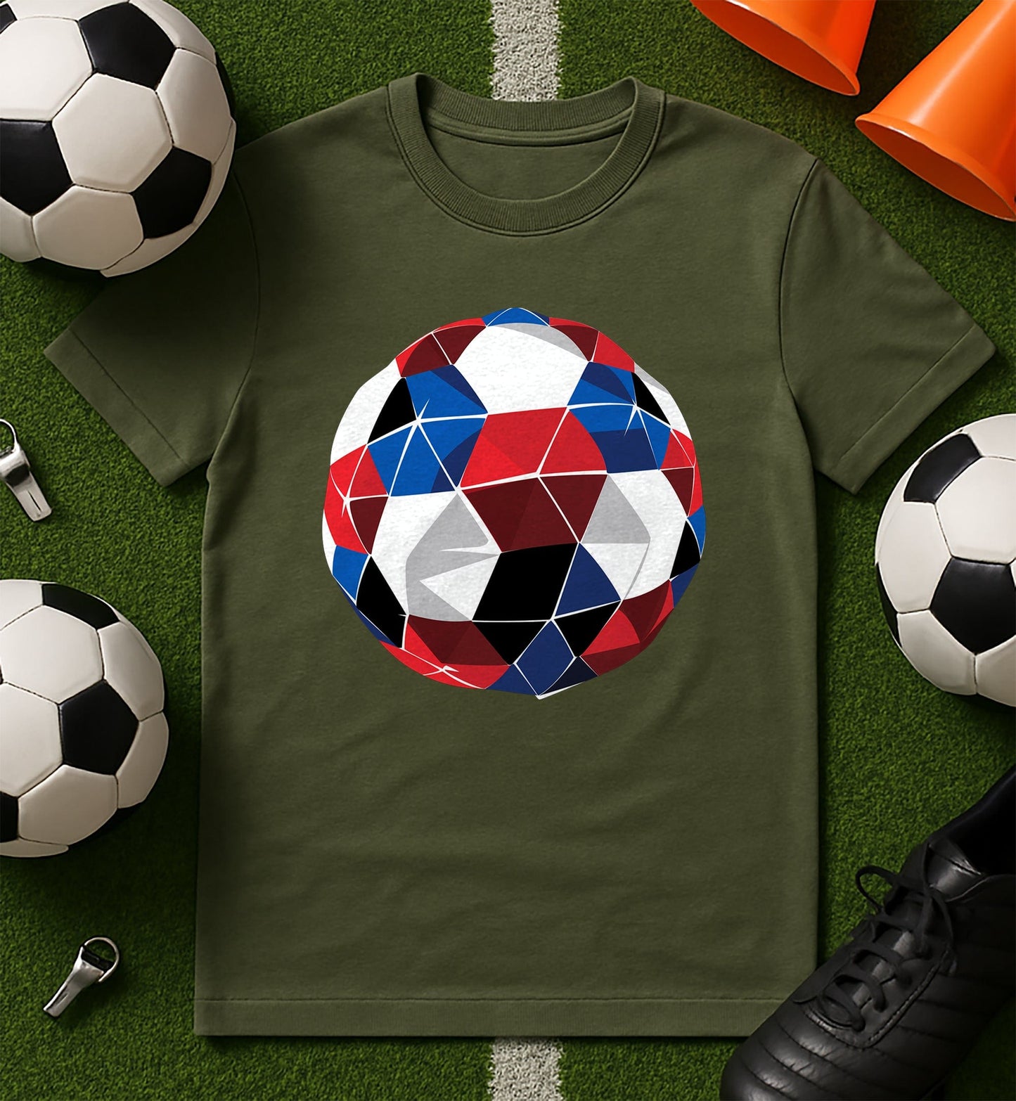 Football-Geometri T-Shirt