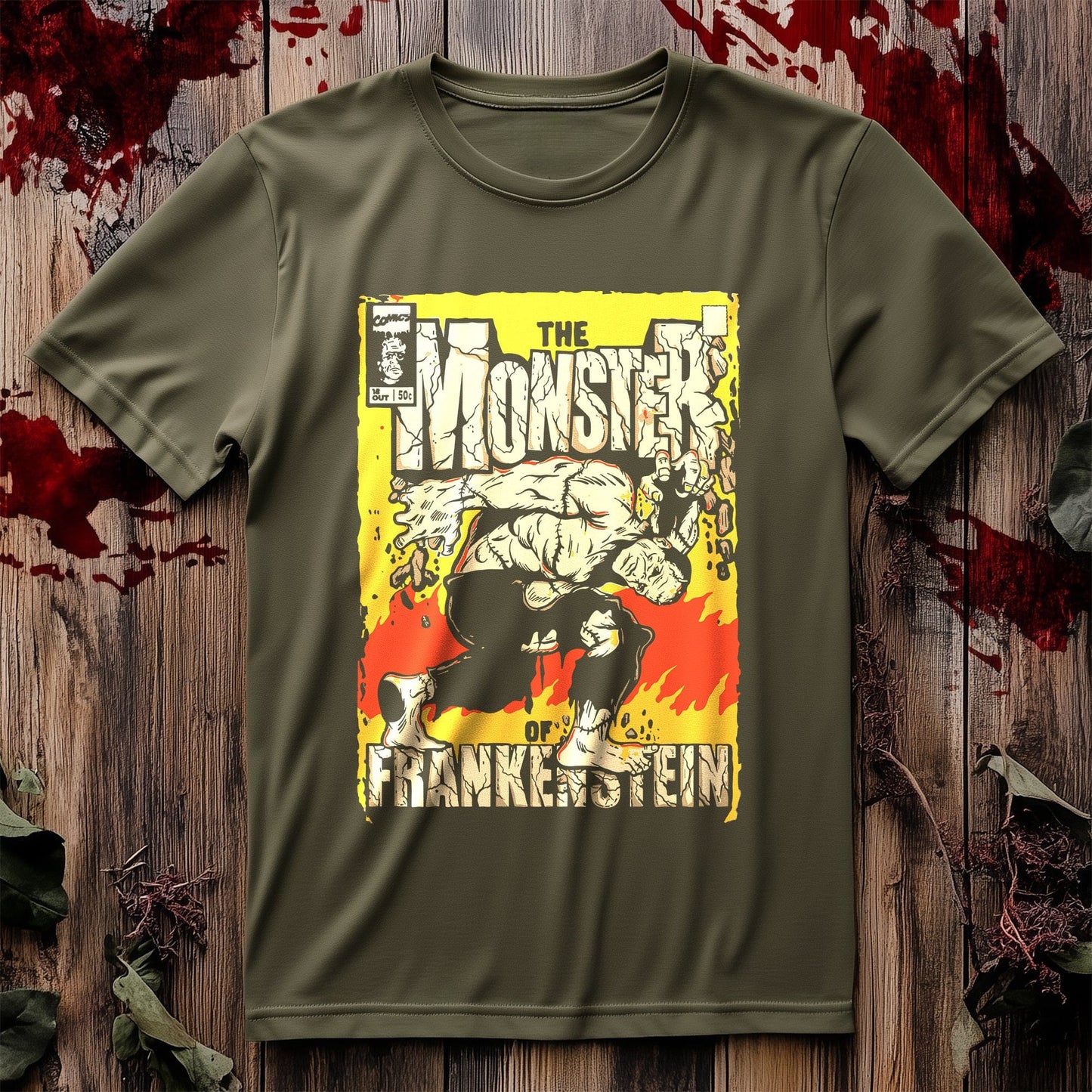 Frankenstein Comic Book Cover T-Shirt