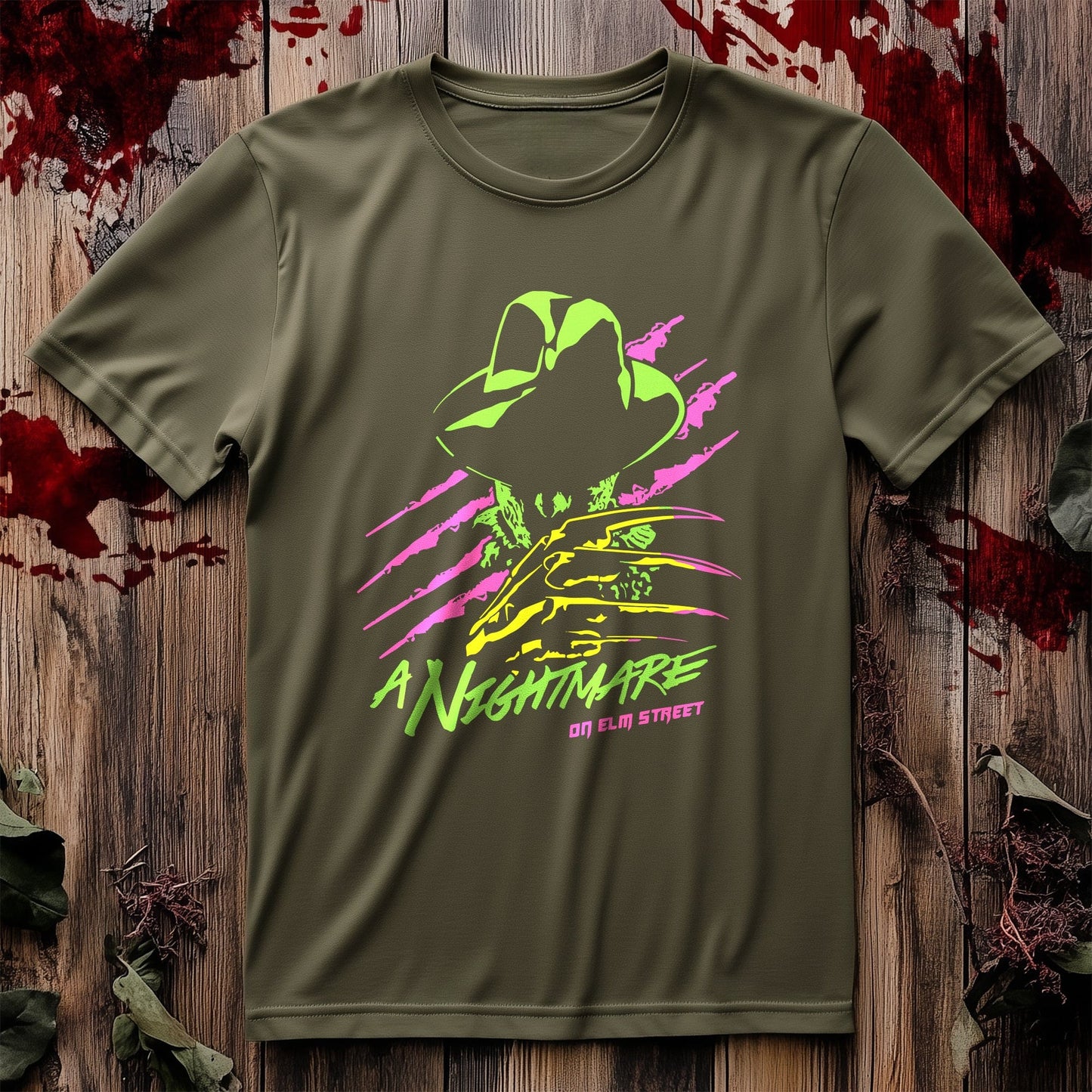 Neon Nightmare on Elm T-Shirt